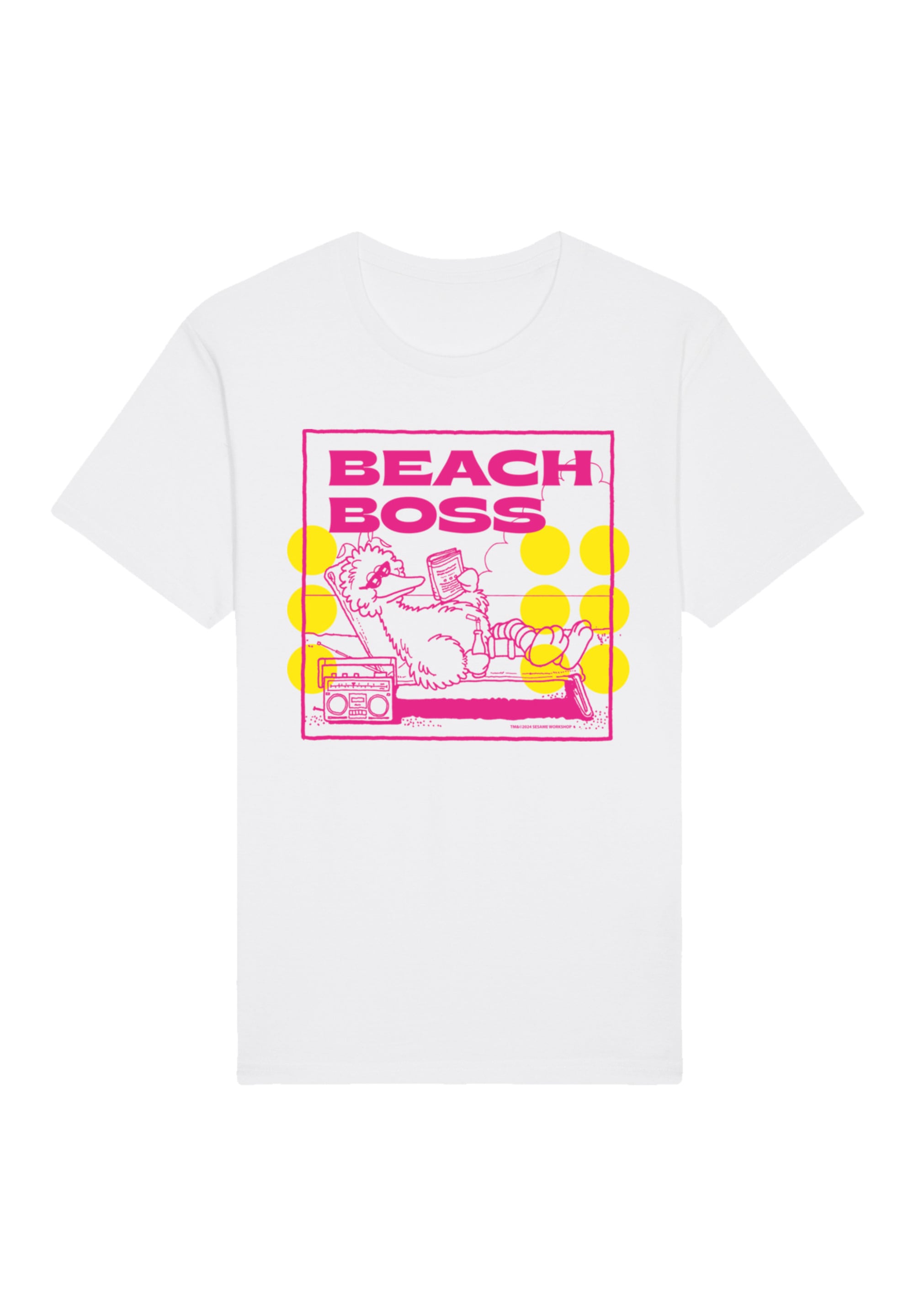 F4NT4STIC T-Shirt »Sesamstraße Bibo Beach Boss«, Premium Qualität,Nostalgie, Fernsehserie