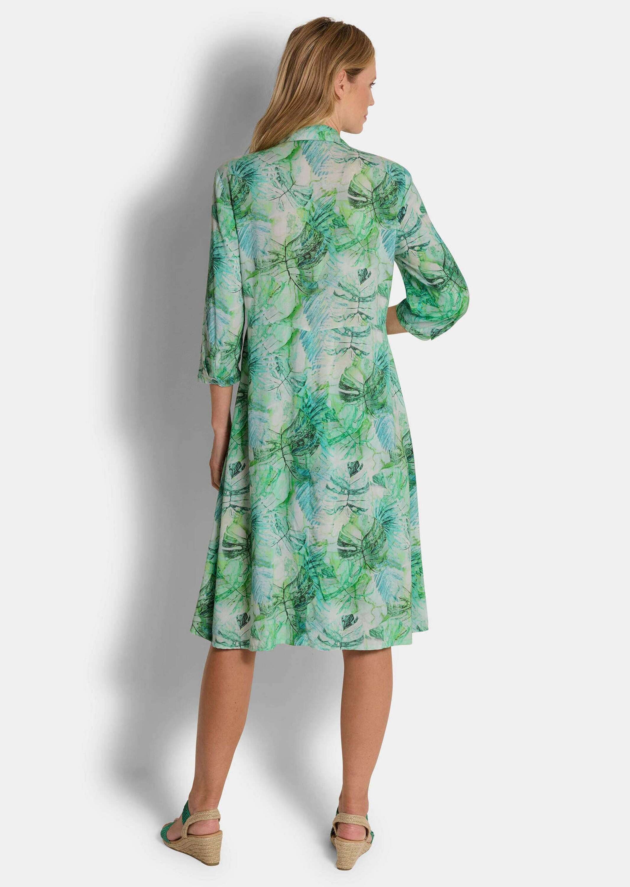 GOLDNER Druckkleid »Kurzgröße Hemdblusenkleid in Midi-Länge«