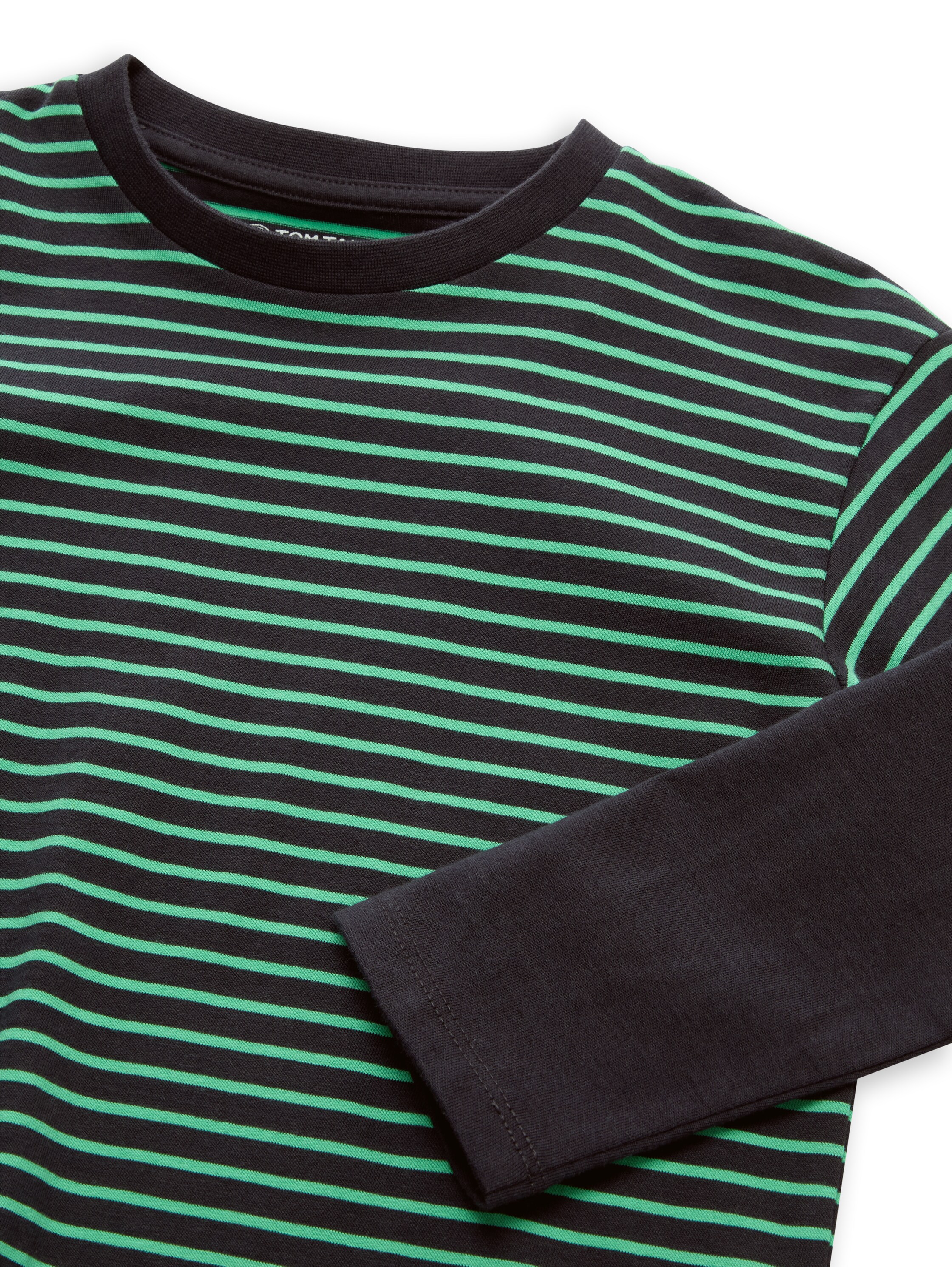TOM TAILOR Langarmshirt im Streifen.Look / Colorblocking / Baumwolle / für Boys
