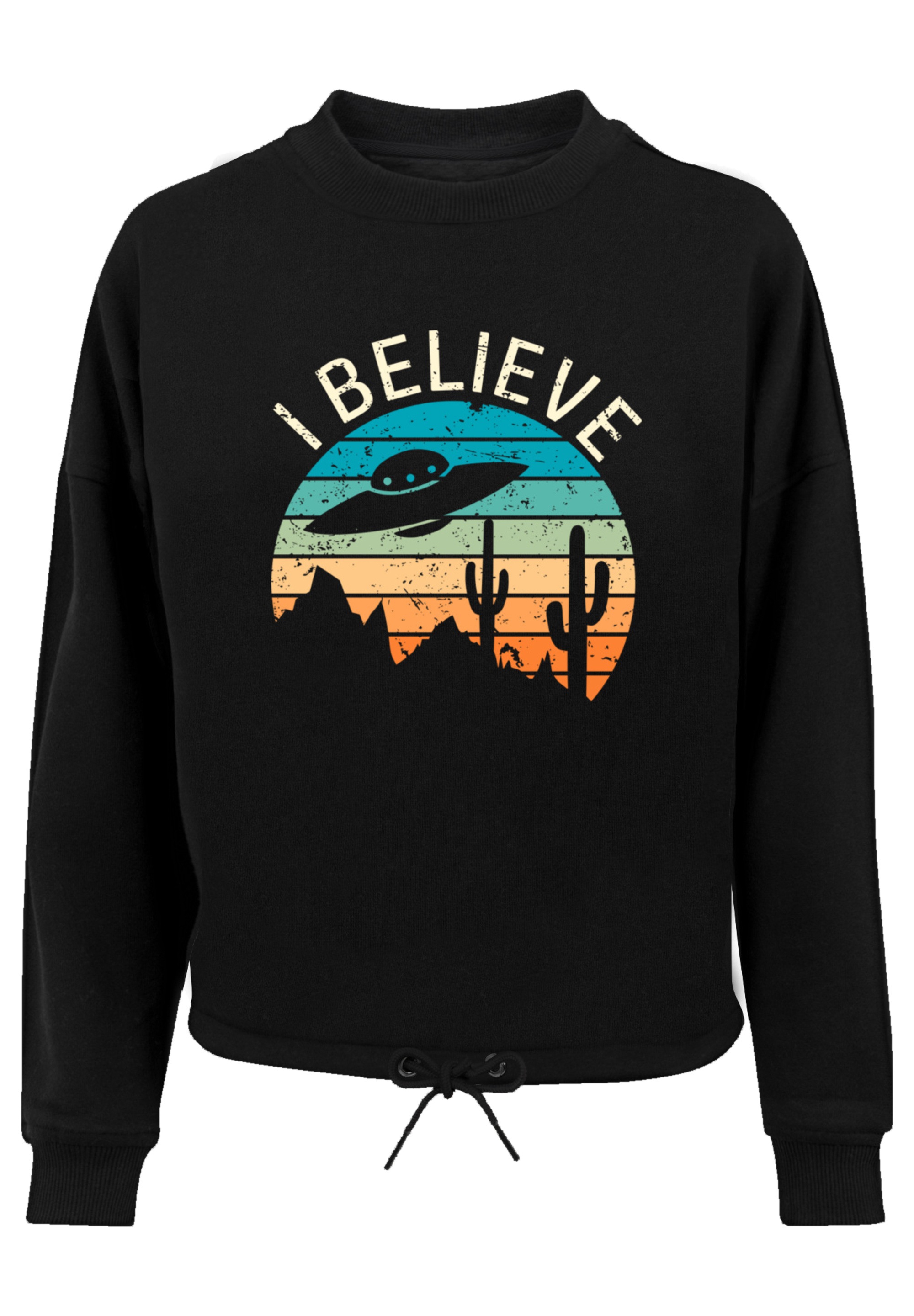 F4NT4STIC Sweatshirt »I Believe UFO Alien Sonnenuntergang«, Premium Qualität