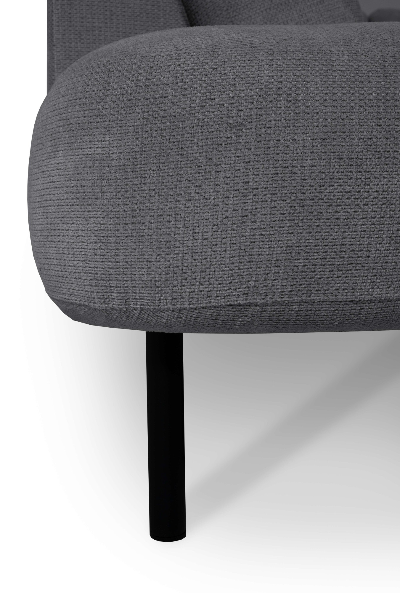 Places of Style Wohnlandschaft »Cesola«, in weichem Chenille-Stoff, Breite 327 cm, mit schwarzen Metallfüßen