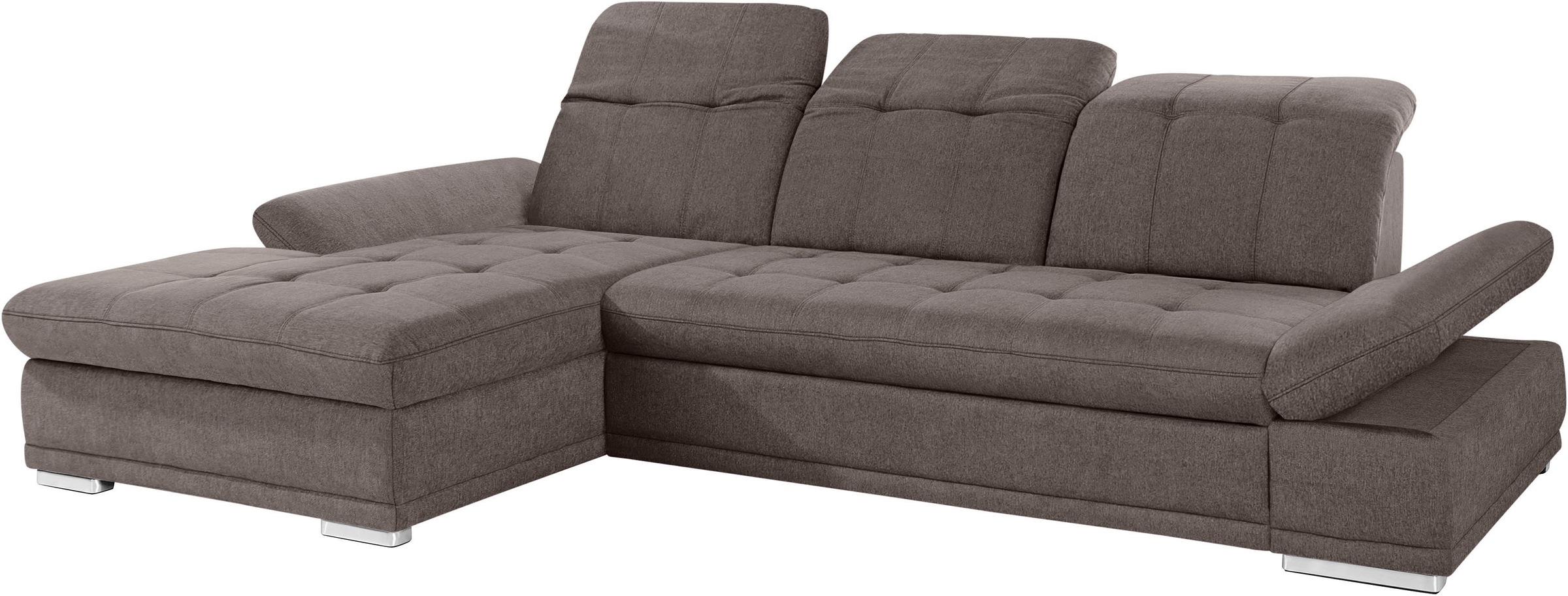 COTTA Ecksofa »Holiday L-Form mit Sitztiefen-, Armteil- und Kopfteilverstellung«, wahlweise mit Bettfunktion & Bettkasten