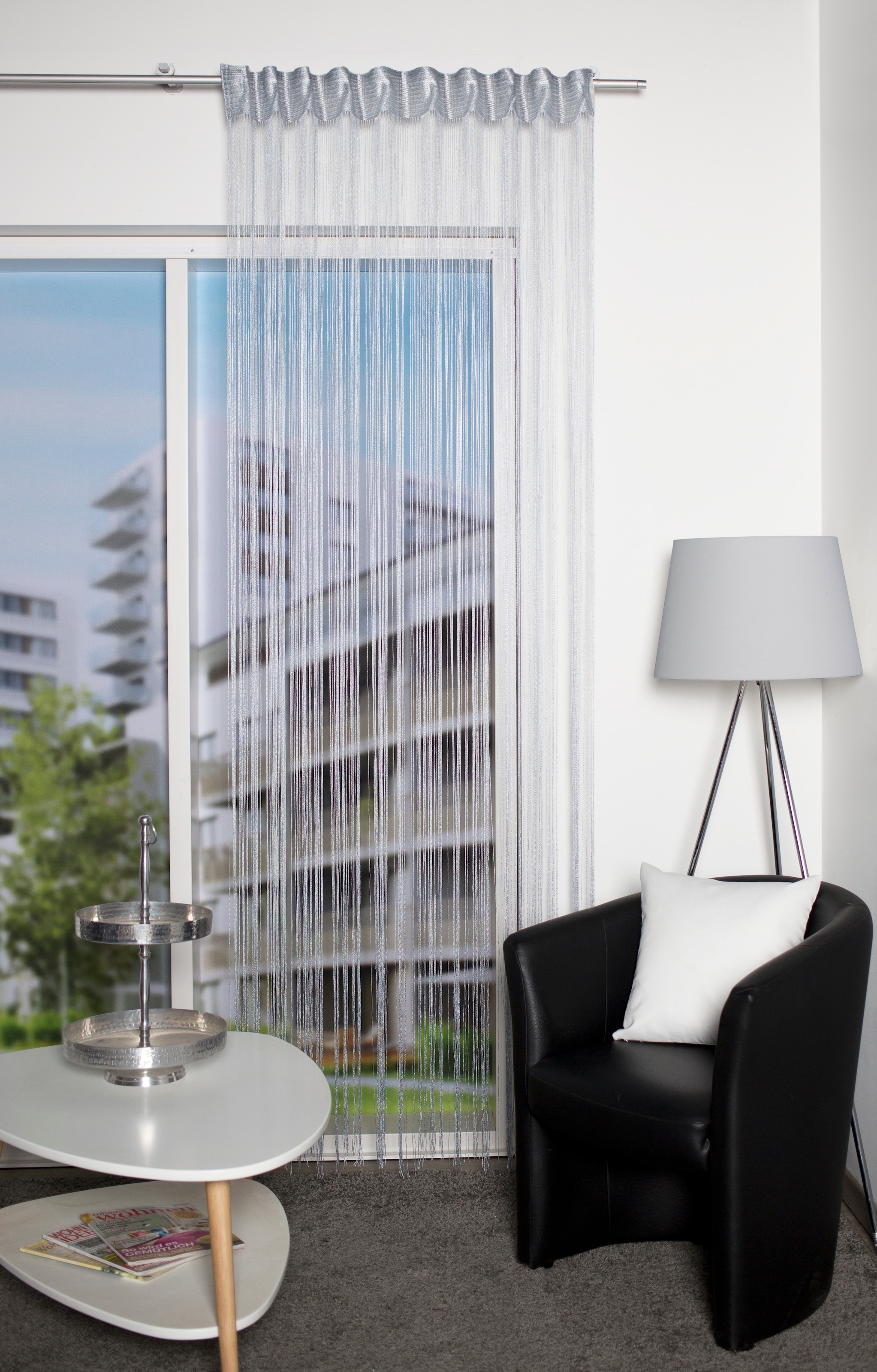 HOME WOHNIDEEN Fadenvorhang "SIMINO" Multifunktionsband 1 Stk. tlg. Fadenst günstig online kaufen