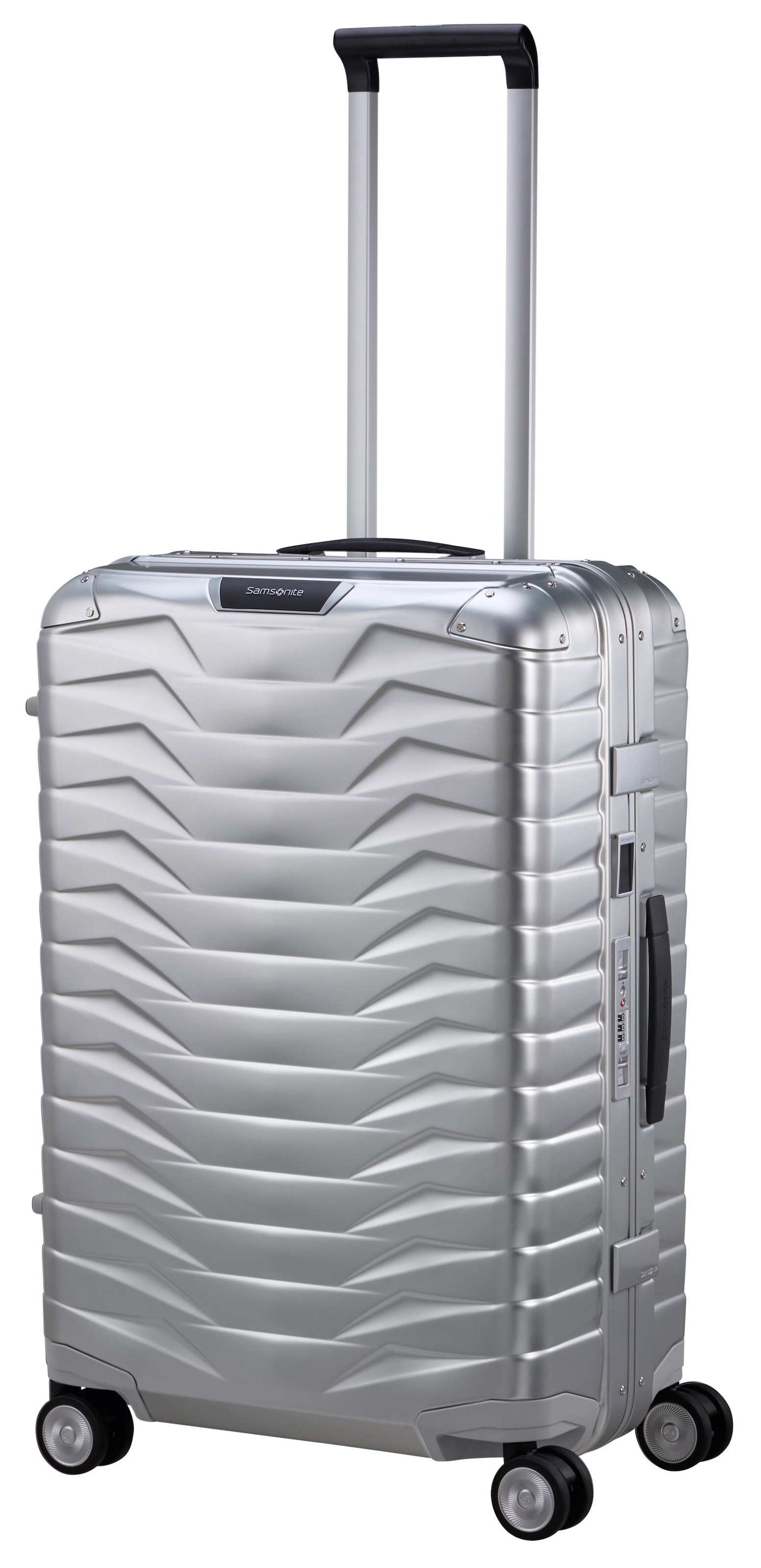 Samsonite Hartschalen-Trolley »PROXIS ALU, verschiedene Größen«, 4 Rollen, Hartschalen-Koffer, Reisekoffer, Koffer, TSA-Zahlenschloss
