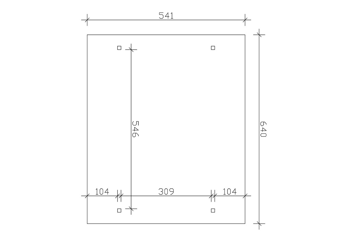 Skanholz Doppelcarport »Odenwald«, Leimholz-Nordisches Fichtenholz, 546 cm, hellbraun