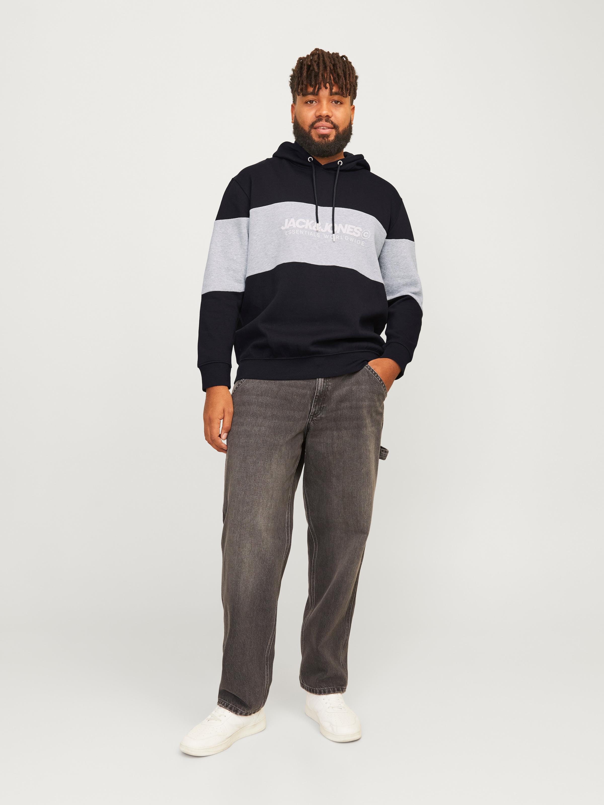 Jack & Jones PlusSize Kapuzensweatshirt »JJELEGACY BLOCKING SWEAT HOOD NOOS PLS«