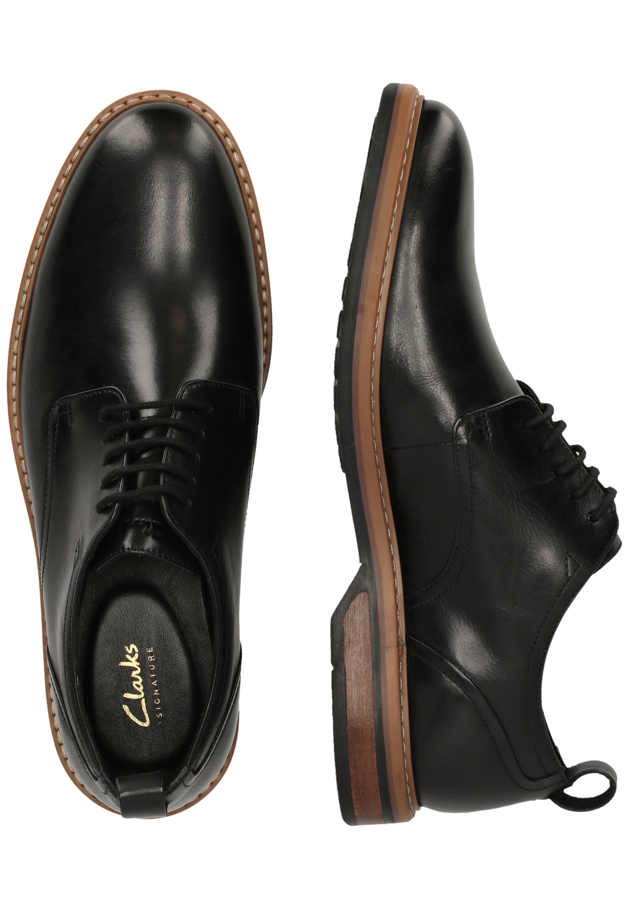 Clarks Schnürschuh »Aldwin Lace«  mit strapazierfähiger Gummilaufsohle