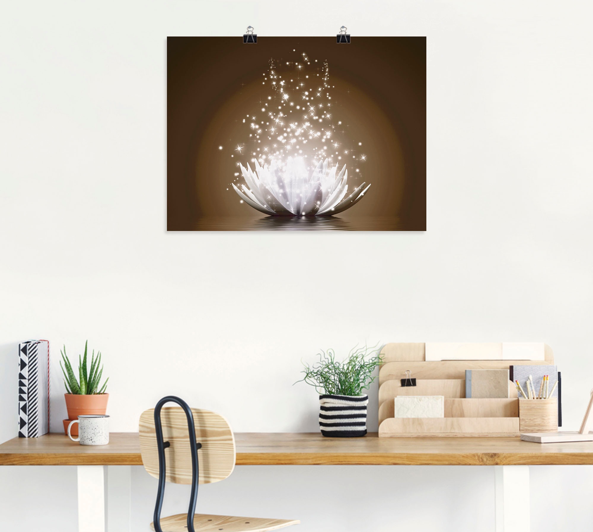 Artland Wandbild "Magie der Lotus-Blume" Blumen 1 Stk. tlg. als Leinwandbil günstig online kaufen