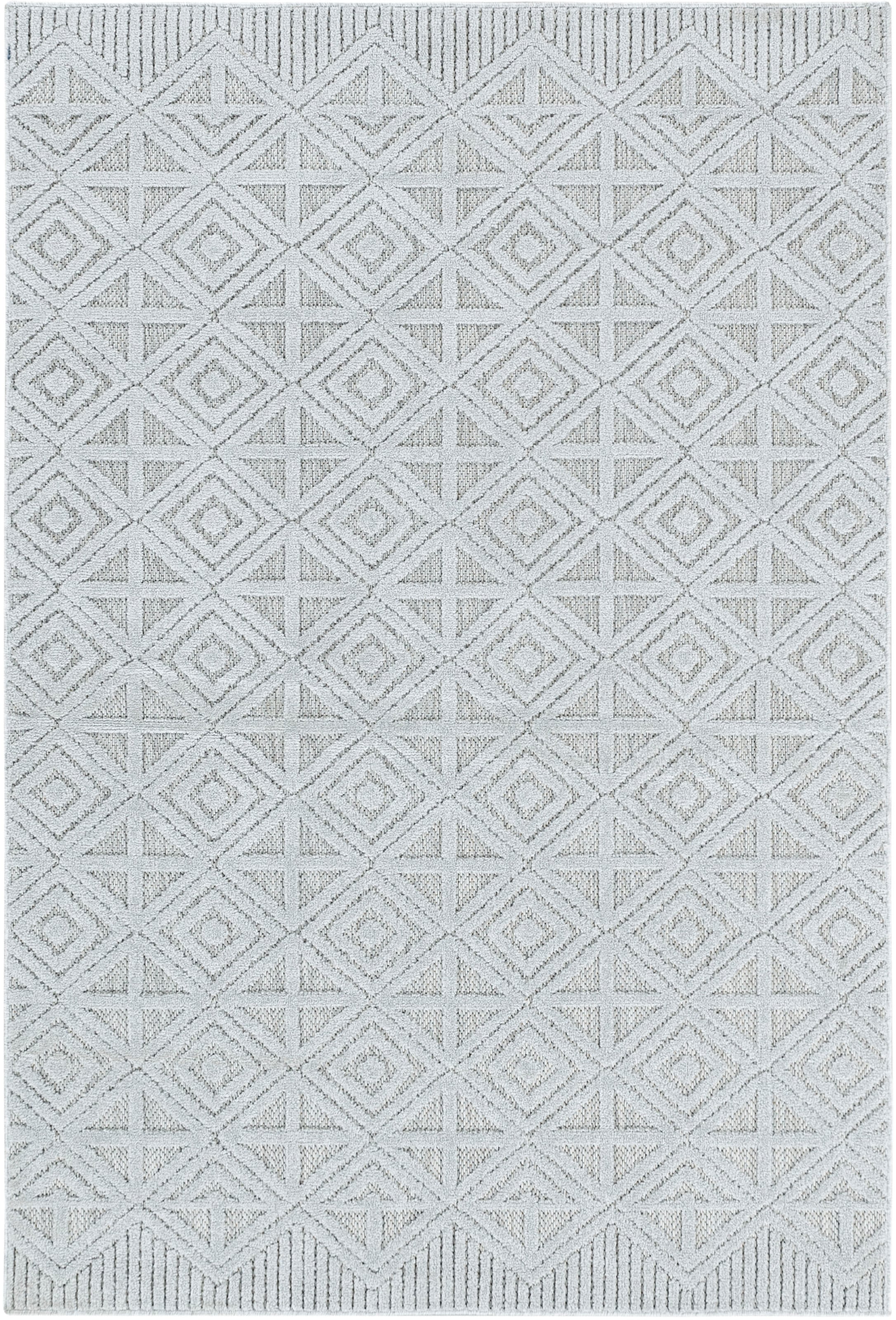 Ayyildiz Teppiche Teppich »BAHAMA 5156«, rechteckig, 8 mm Höhe, Läufer, Flachflor mit Hoch-Tief-Struktur, In-und Outdoor geeignet