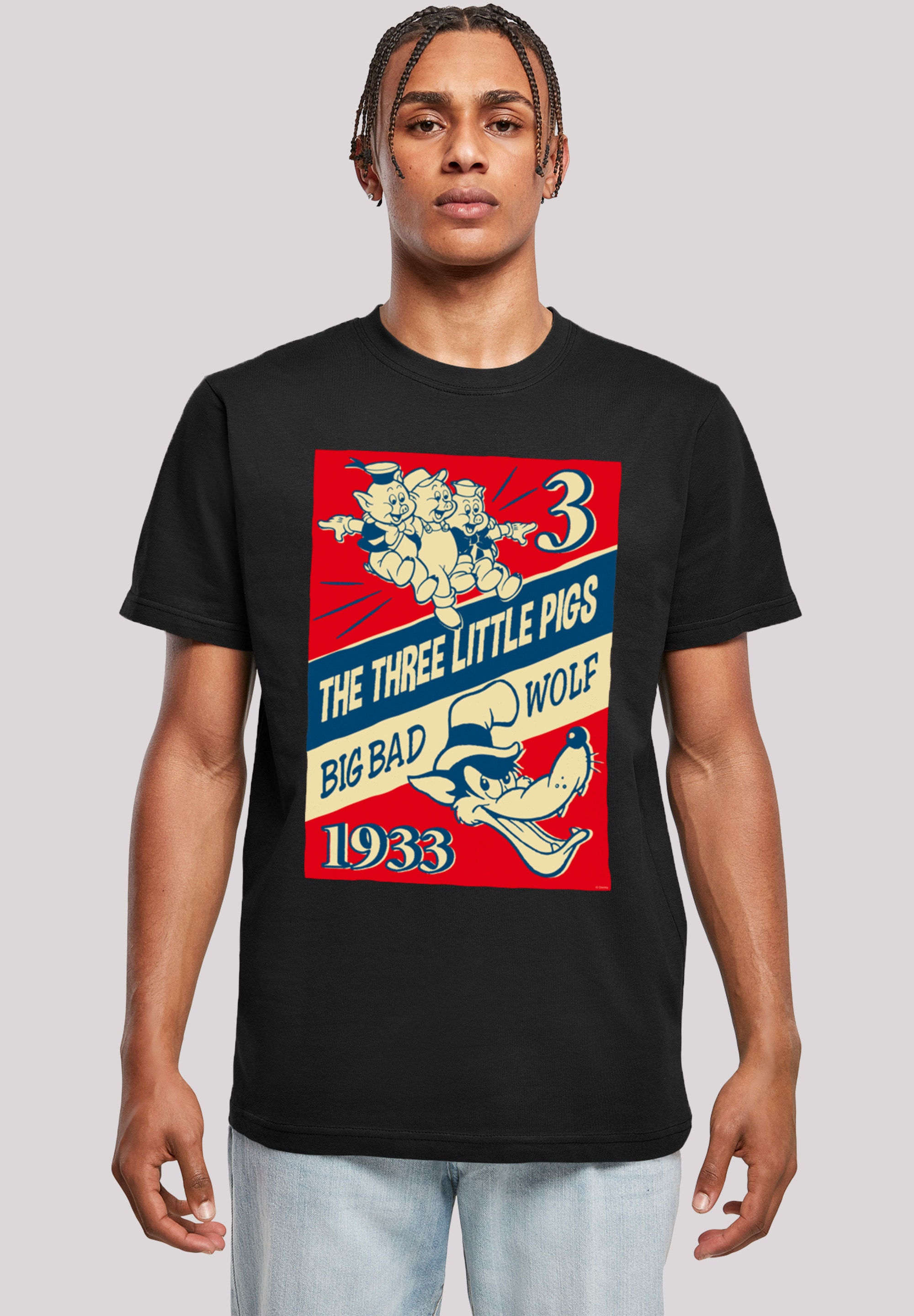 T-Shirt »Disney Die Drei Kleinen Schweinchen«, Herren,Premium...