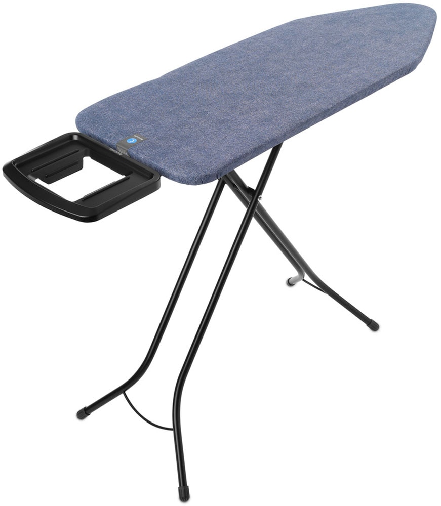 BRABANTIA Bügelbrett "Bügeltisch C, 124 x 45 cm, Dst-Mulde Solide", B:48cm T:75cm, blau, Bügelbretter, Fairtrade-zertifiziert