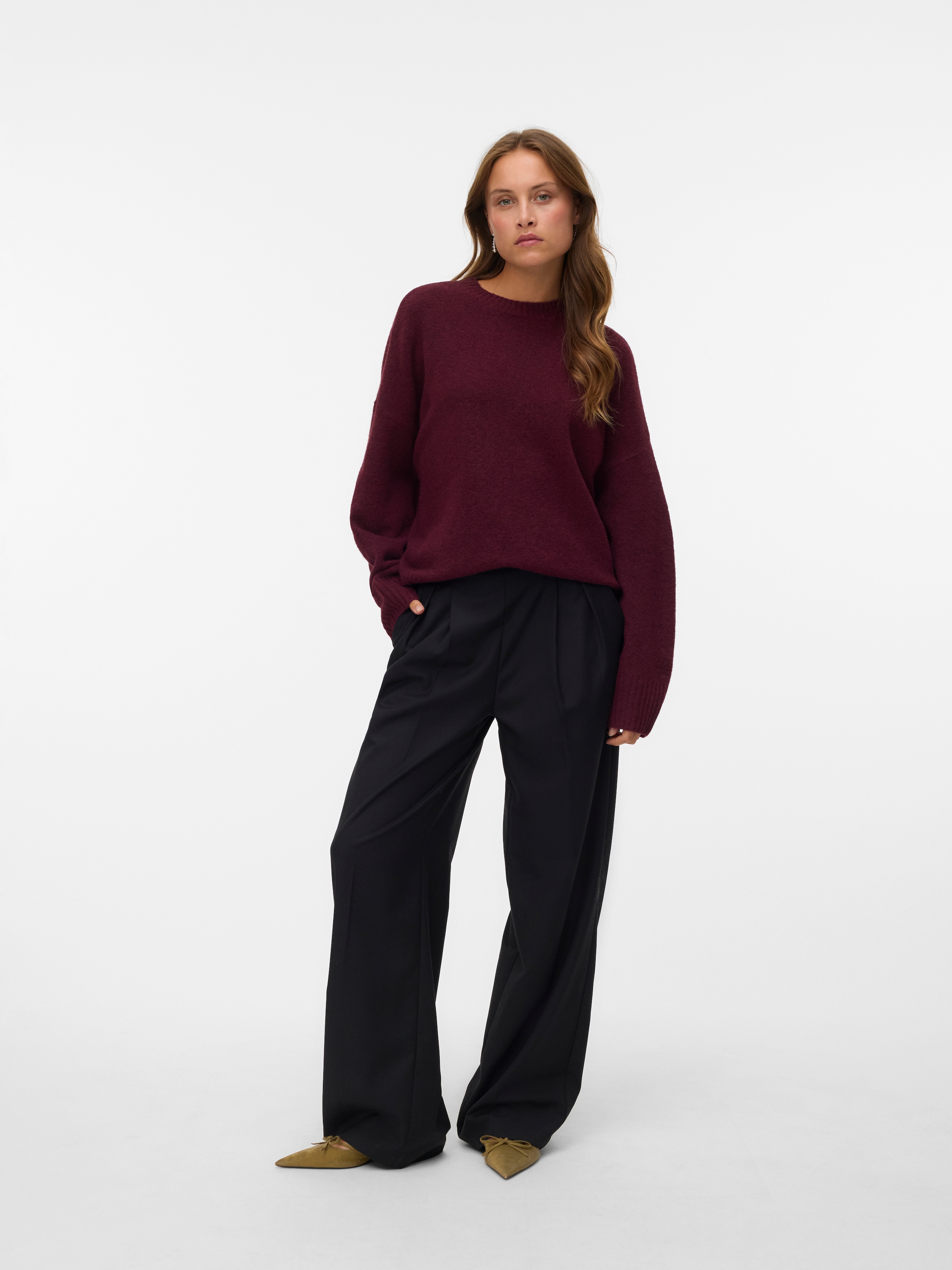 Vero Moda Strickpullover »VMBOOM LS O-NECK PULLOVER GA NOOS«