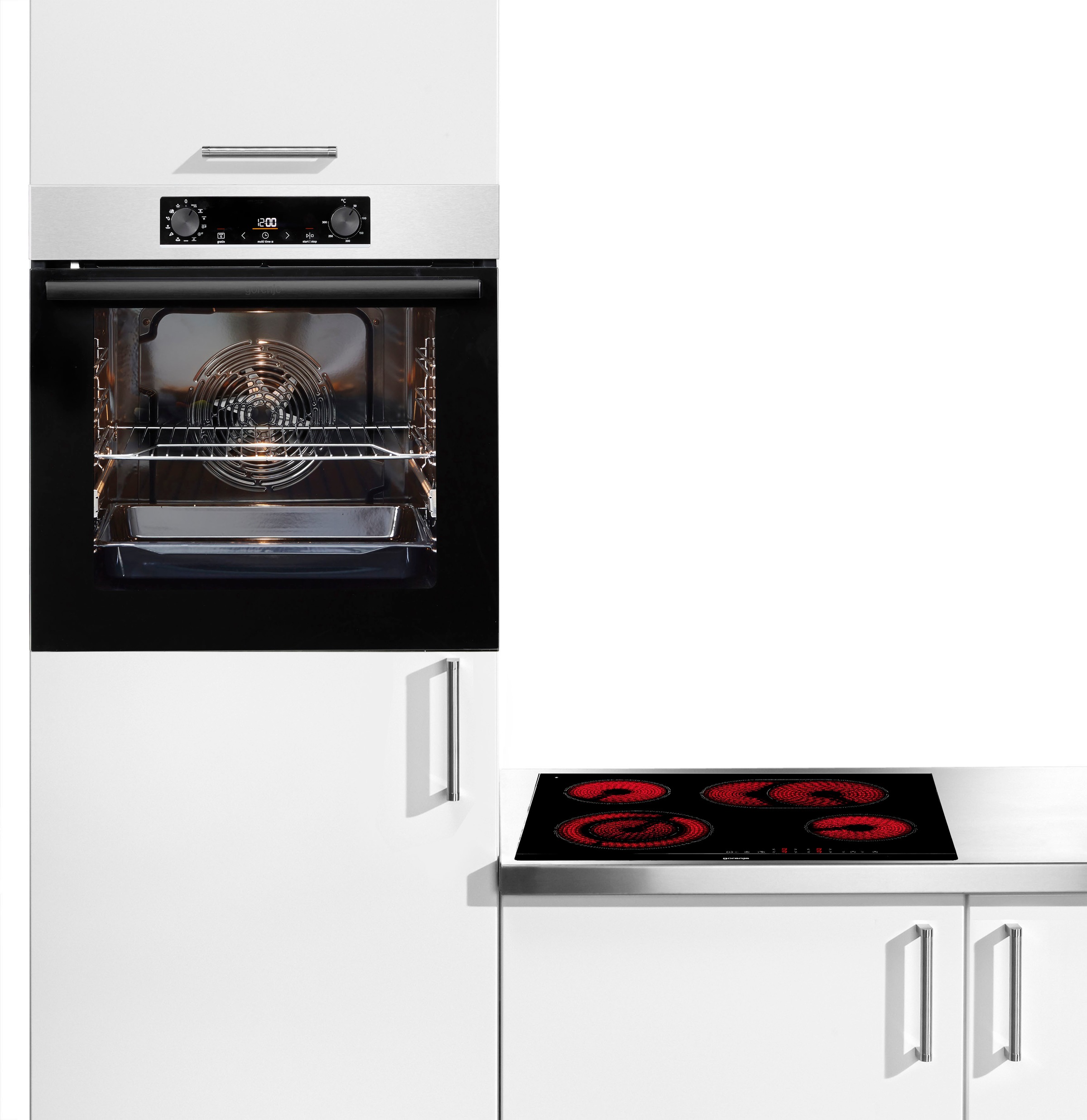 GORENJE Backofen-Set "BPSB737OTX", mit 1-fach-Teleskopauszug, ecoClean, AirFry-Funktion