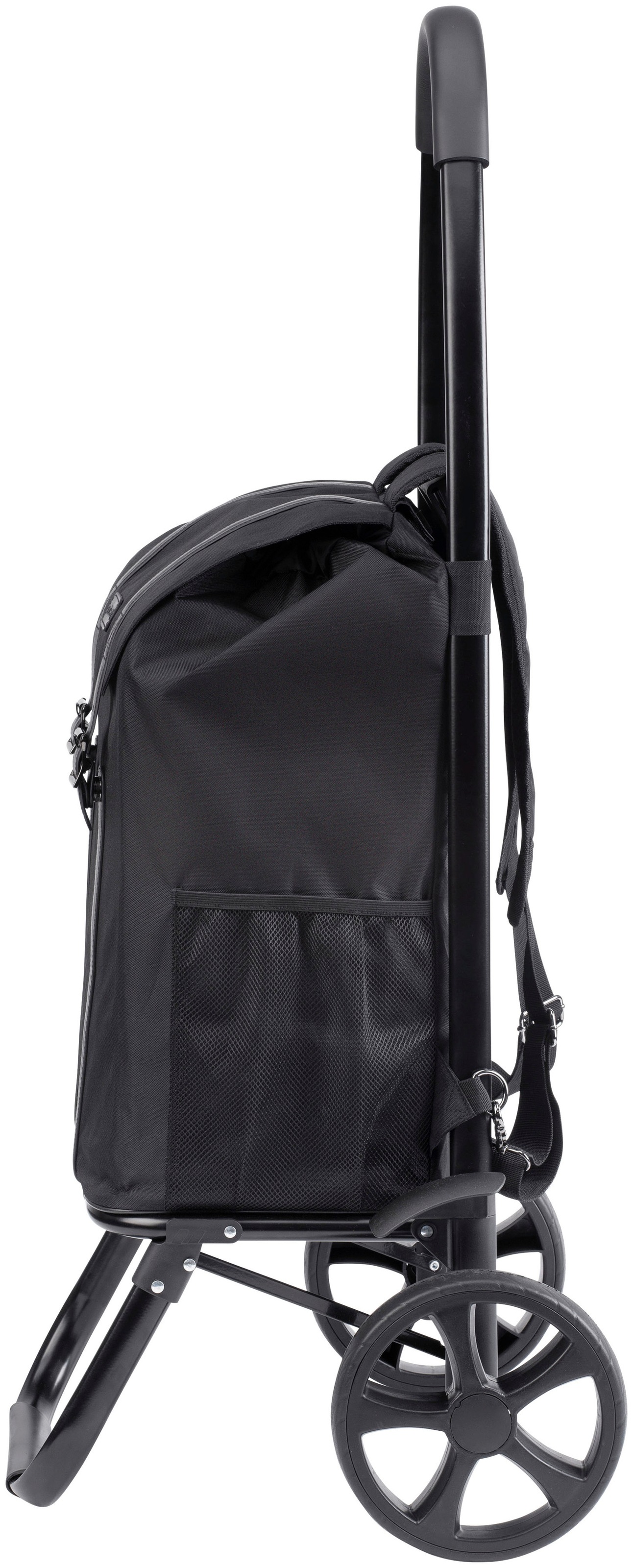 meister Einkaufstrolley »Black Edition - Separater«, 45 Liter, Einkaufstrolley und Rucksack in einem
