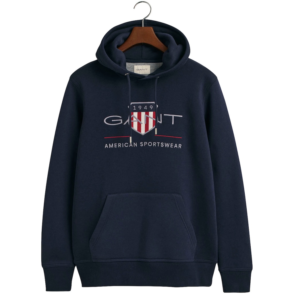 Gant Hoodie »REG ARCHIVE SHIELD HOODIE«, mit modischer Logostickerei auf der Brust