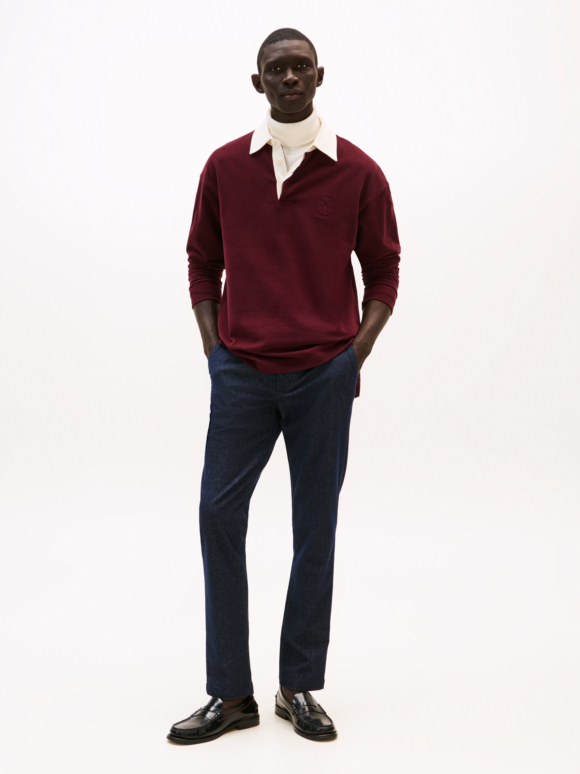 Tommy Hilfiger Chinohose »BLEECKER BRUSHED MARL«, Slim Fit, gebürstete Melangeoptik