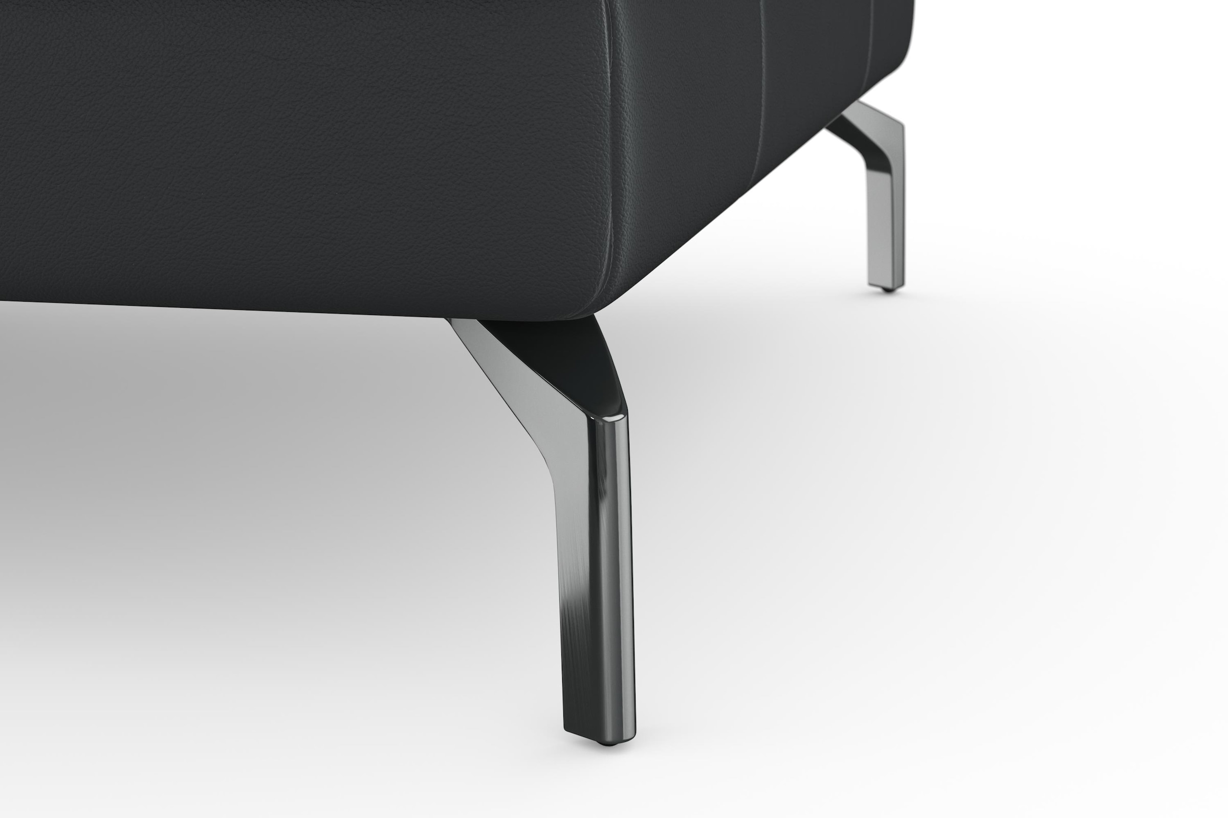 sit&more Ecksofa »Bendigo L-Form«, inklusive Sitztiefenverstellung, Bodenfreiheit 15 cm, in 2 Fußfarben