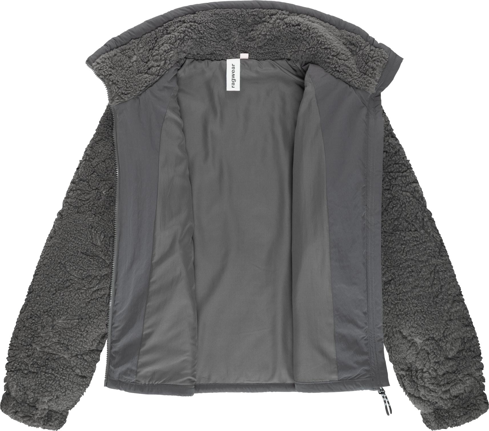 Ragwear Plüschjacke »Nordicka II« ohne Kapuze Sportliche Teddy-Fleecejacke mit verstellbarem Kragen
