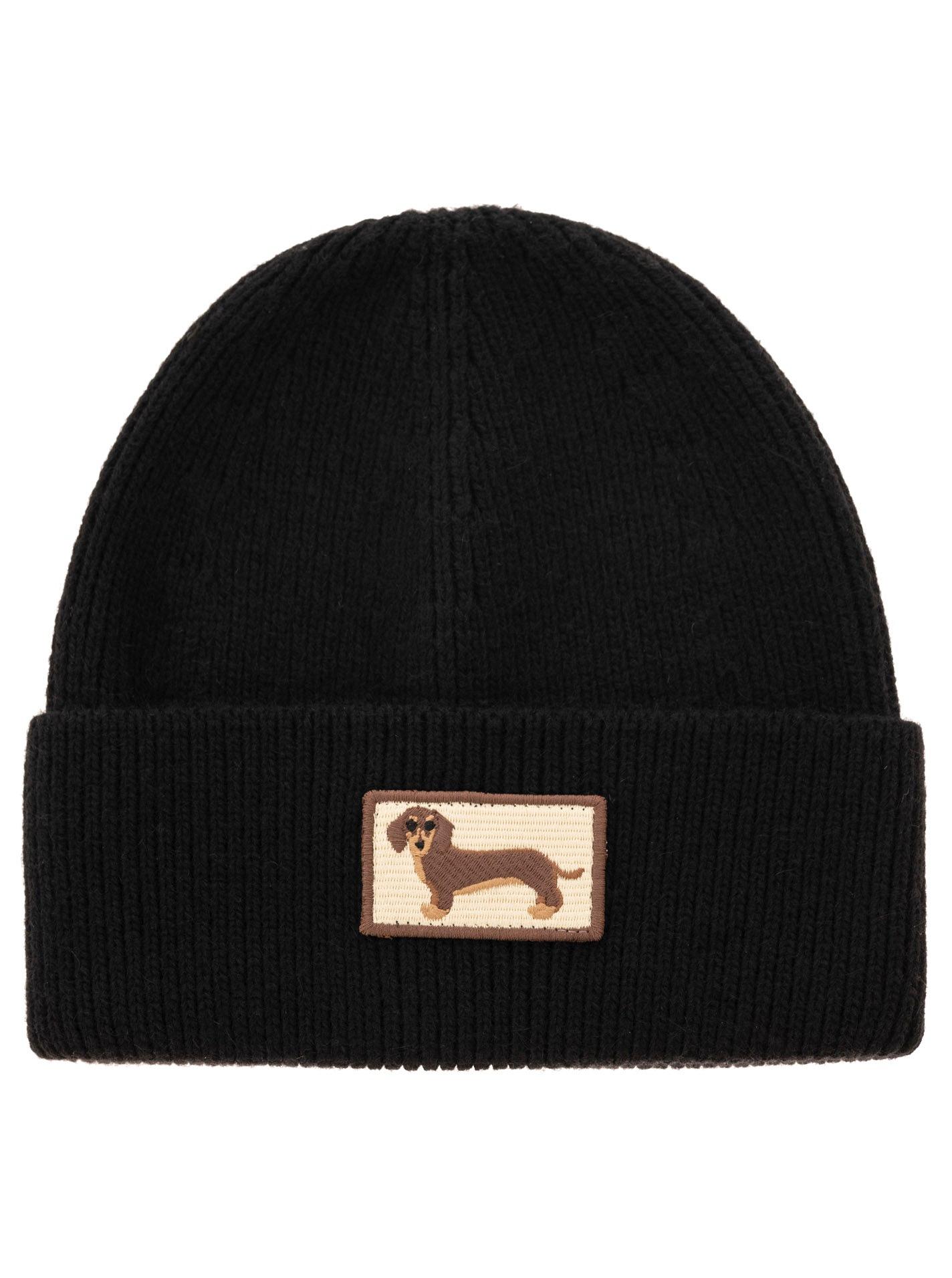Zwillingsherz Beanie ""Dog Patch"", mit süßem Dackelmotiv und Wollanteil günstig online kaufen