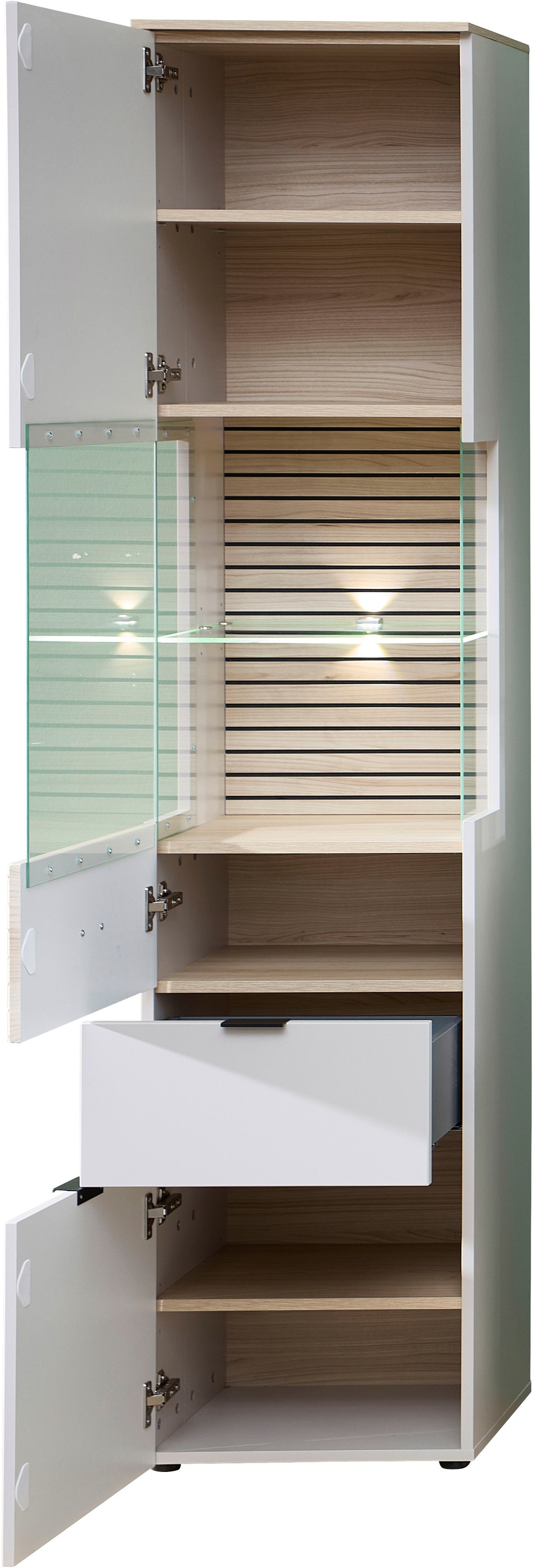 Innostyle Vitrine »INA Vitrine, 45 x 200 x 36 cm (B/H/T)« 1 Stk. tlg. L/R verwendbar, inkl. Beleuchtung, Softclose