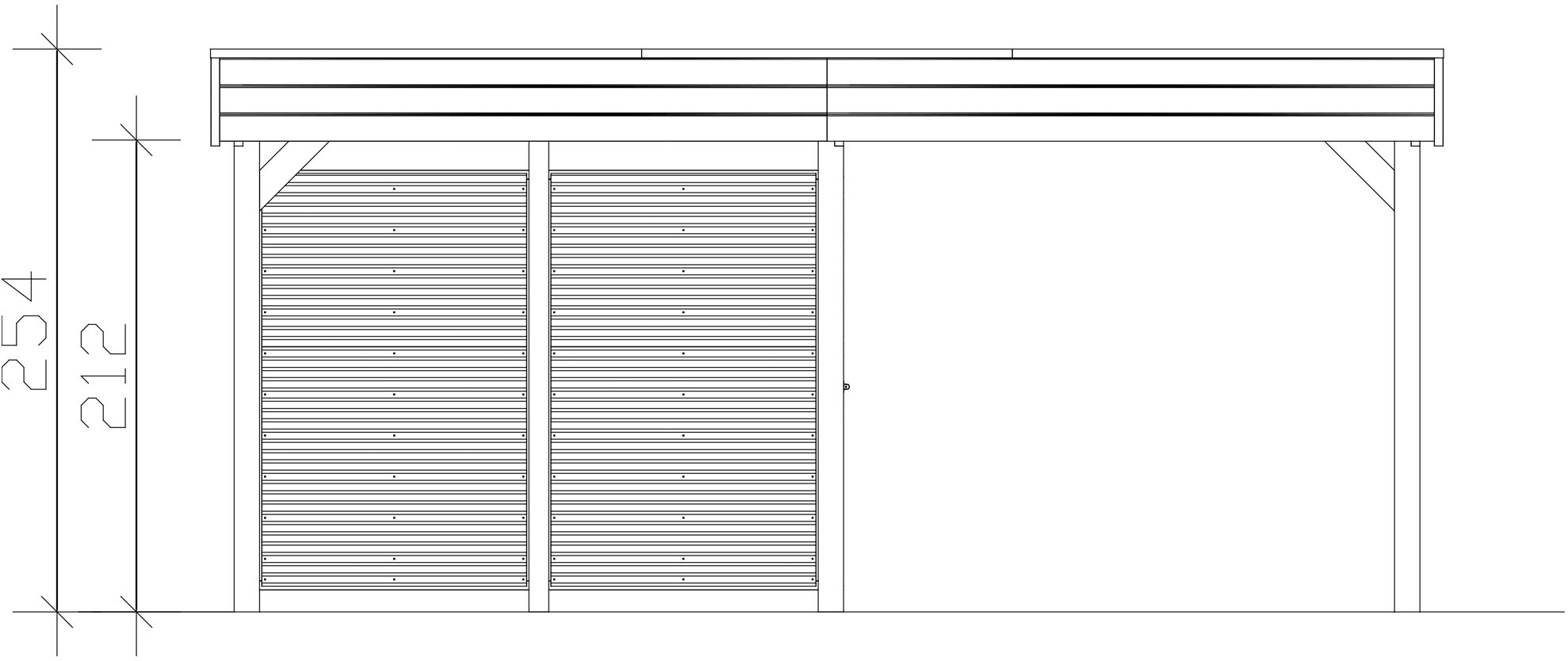 Skanholz Doppelcarport »Friesland Set 14«, Holz, 514 cm, Schiefergrau