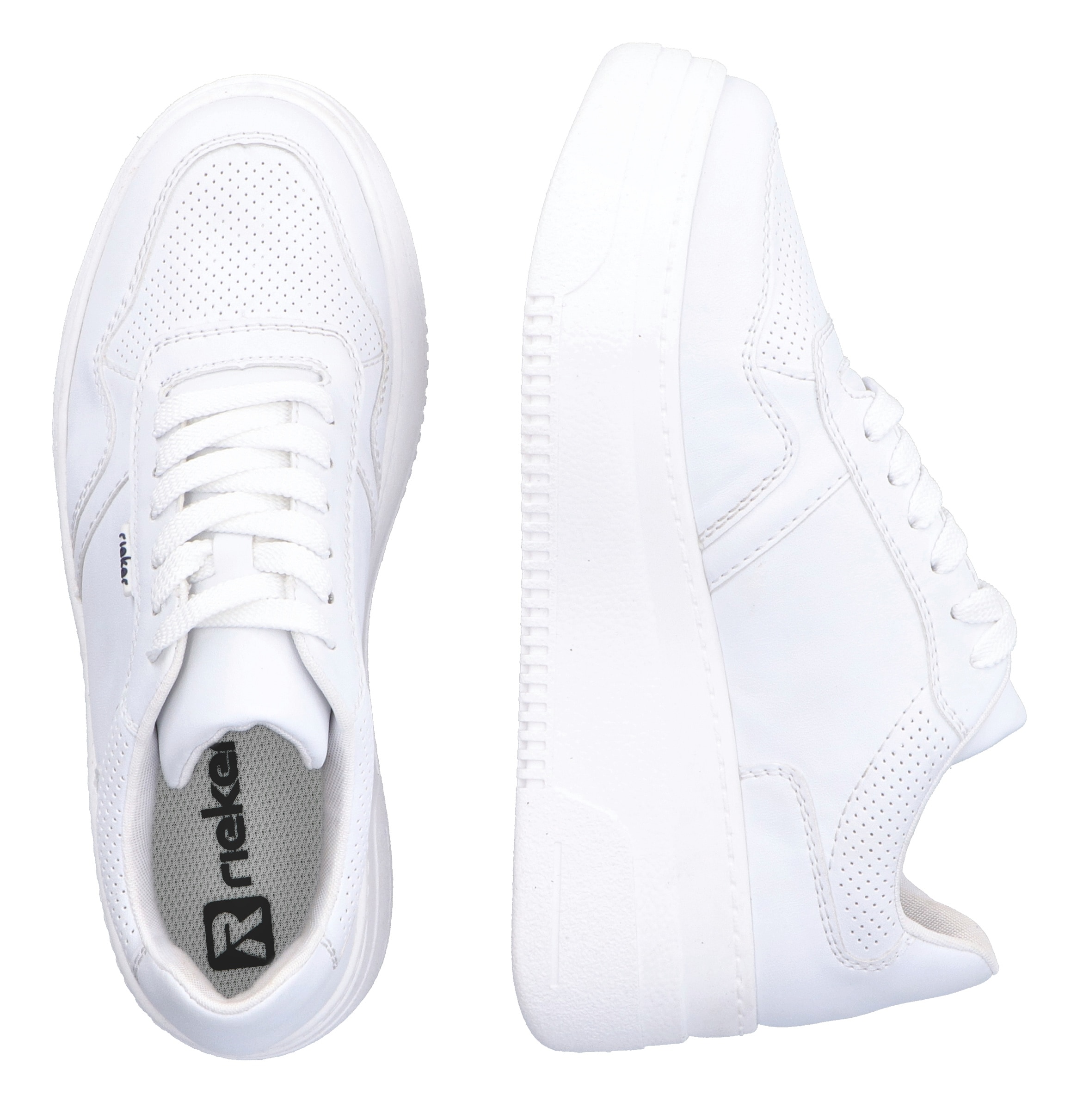 Rieker Plateausneaker  mit loser Einlage, Freizeitschuh, Halbschuh, Schnürschuh