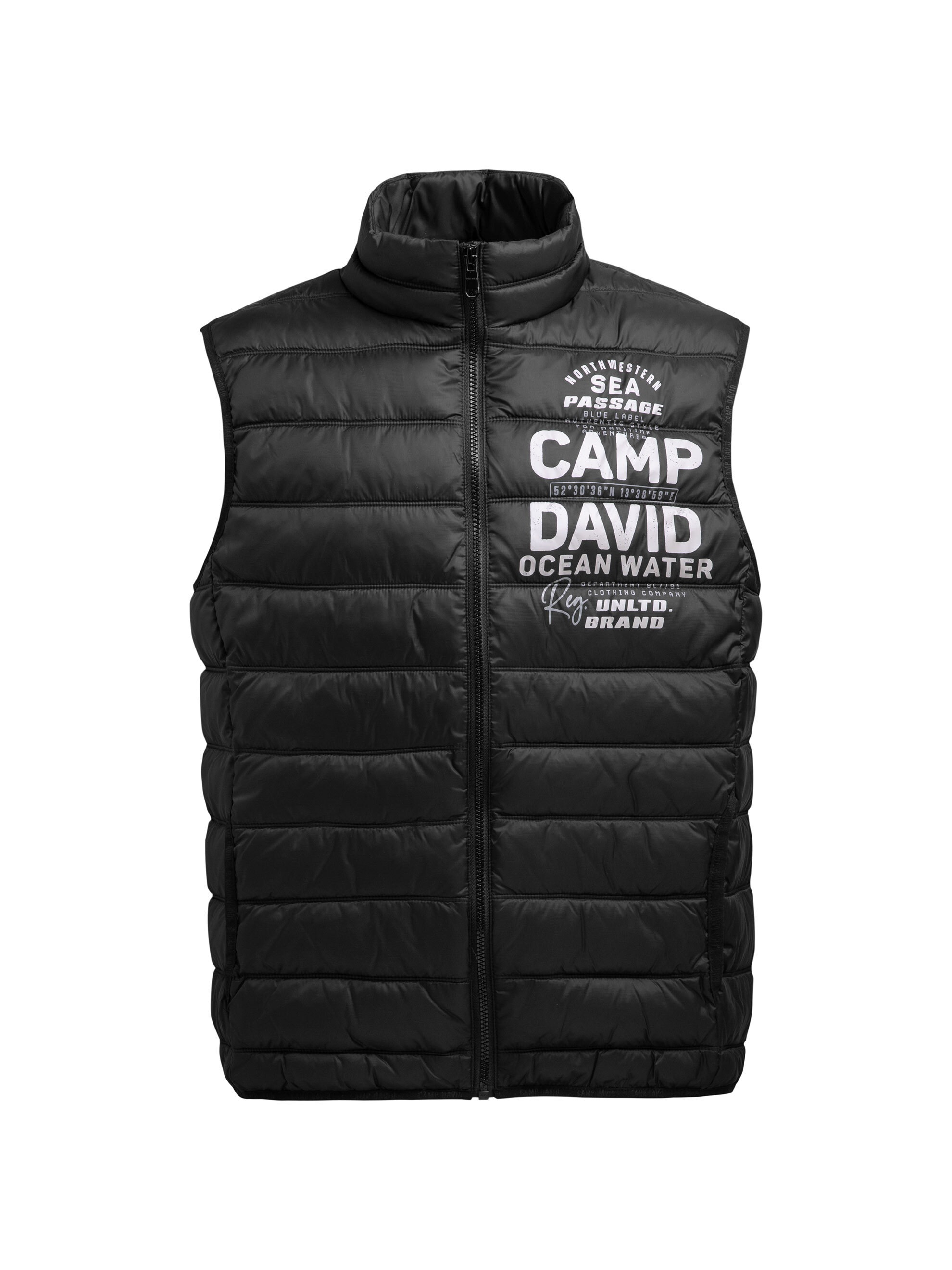 CAMP DAVID Steppweste mit Logoprint