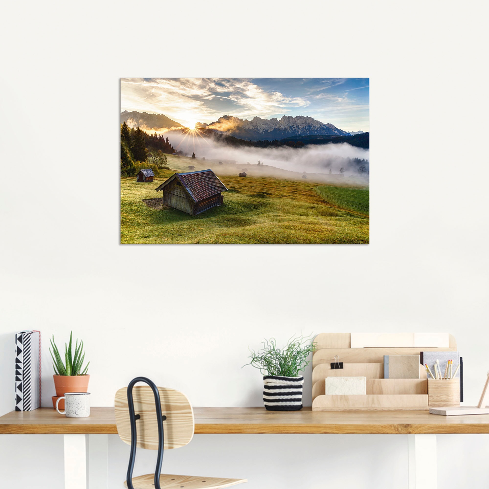 Artland Wandbild "Herbst in Bayern", Berge & Alpenbilder, (1 St.), als Alub günstig online kaufen