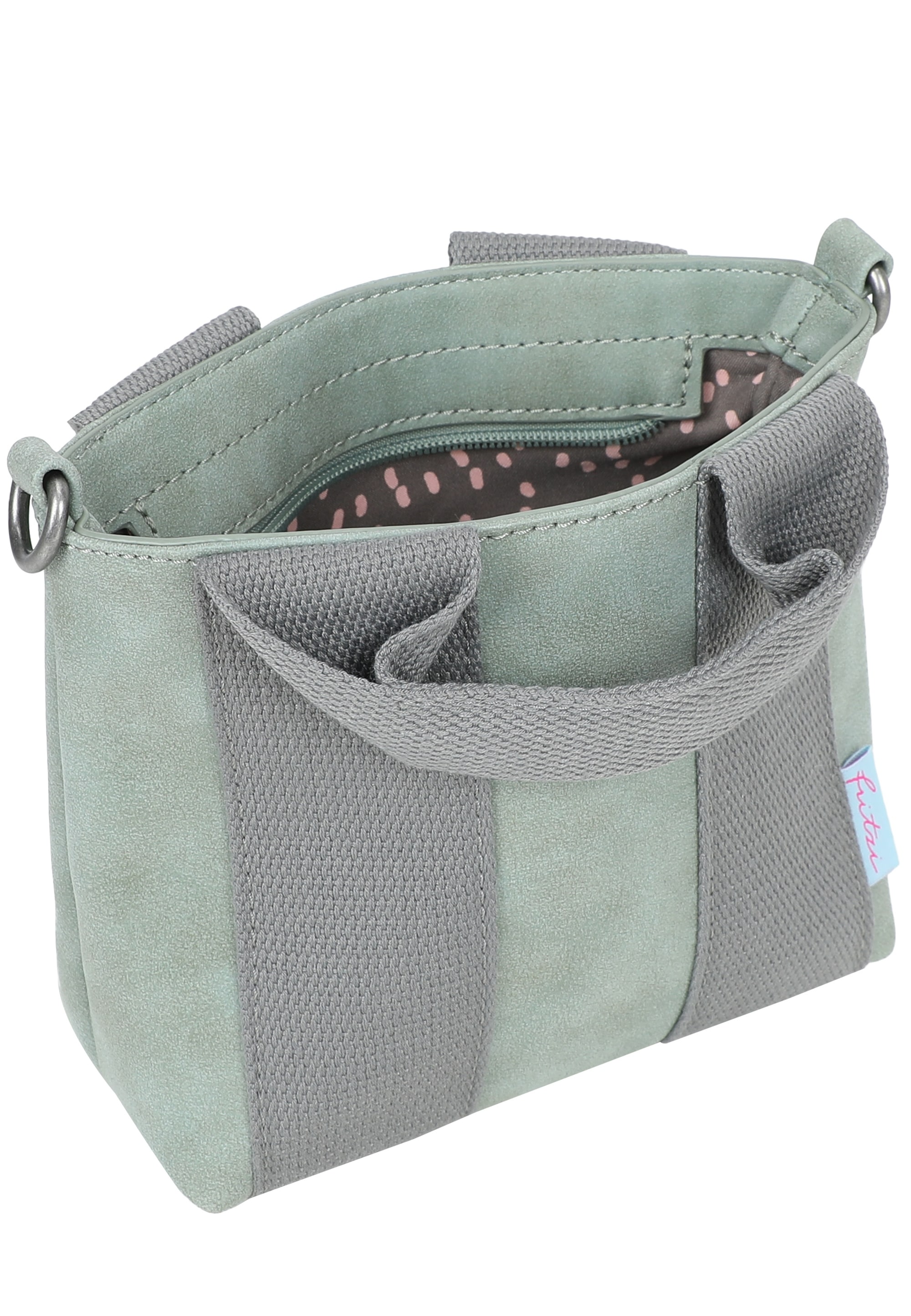 Fritzi aus Preußen Schultertasche »Fritzi Bini Vintage Salbeilini« mit breitem Webbing-Schulterriemen