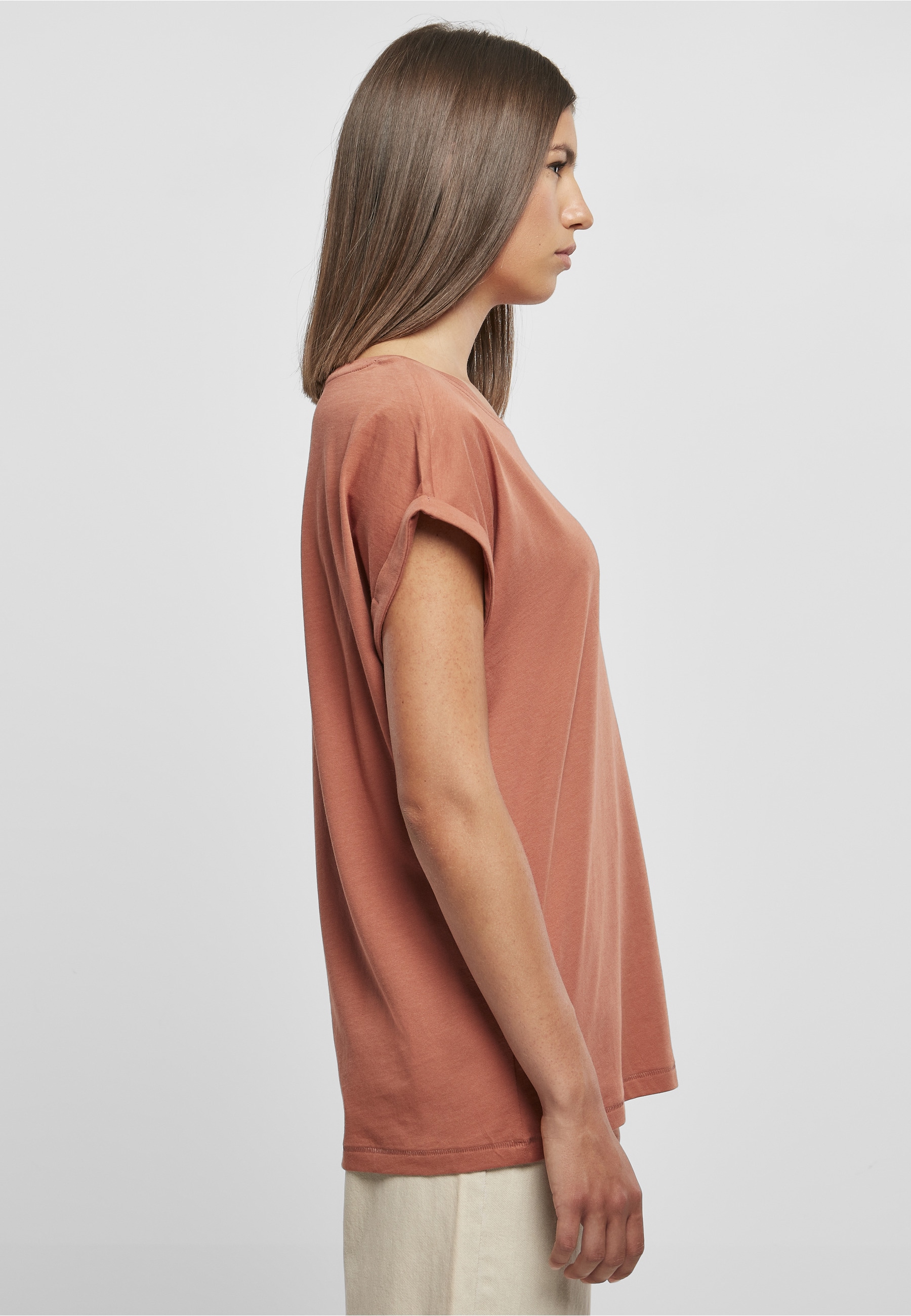 URBAN CLASSICS Kurzarmshirt »Urban Classics Damen Ladies Extended Shoulder Tee« 1 Stk.