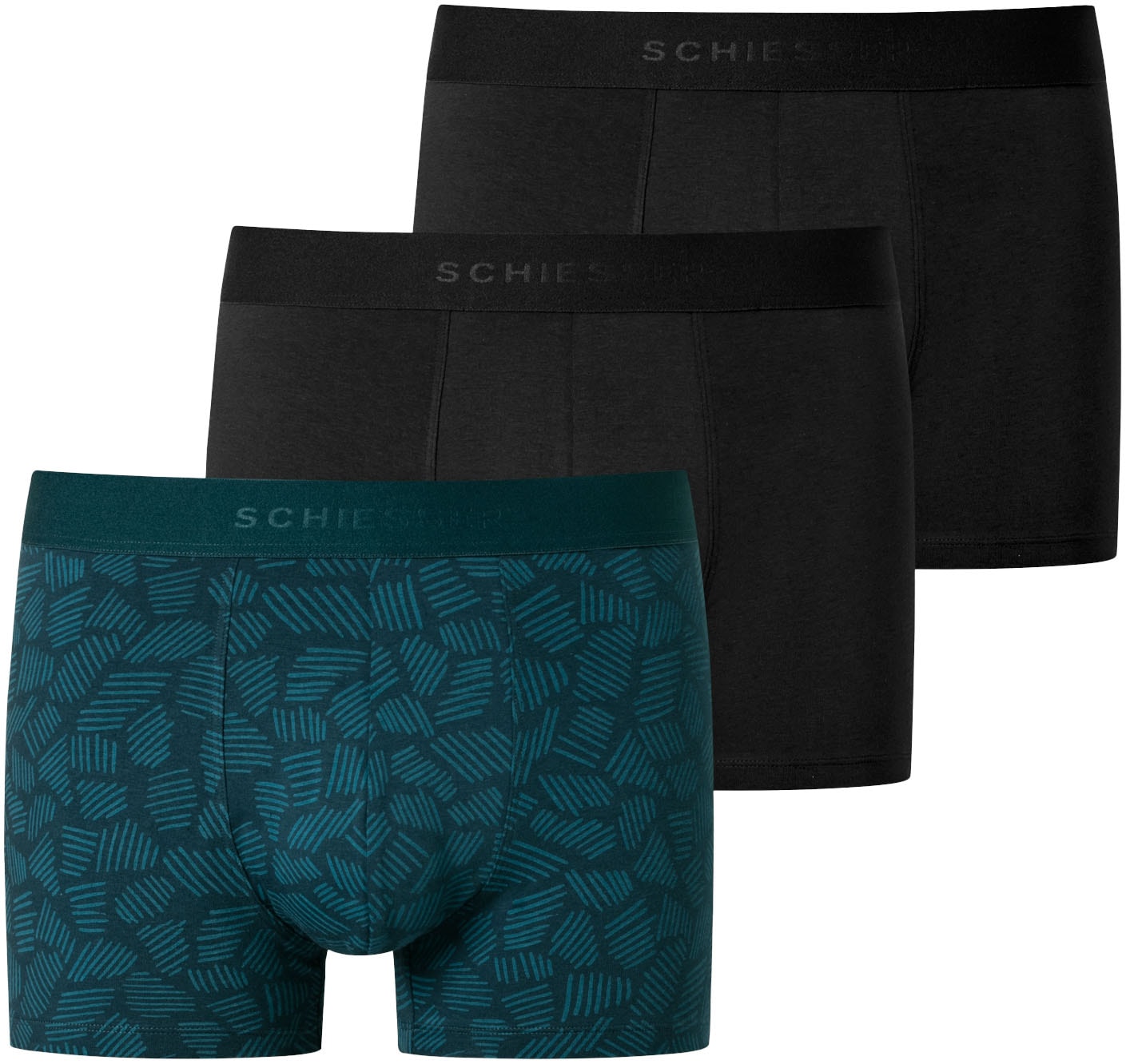 Schiesser Boxershorts ""95/5"", (3er Pack), mit softem Logo-Webgummibund