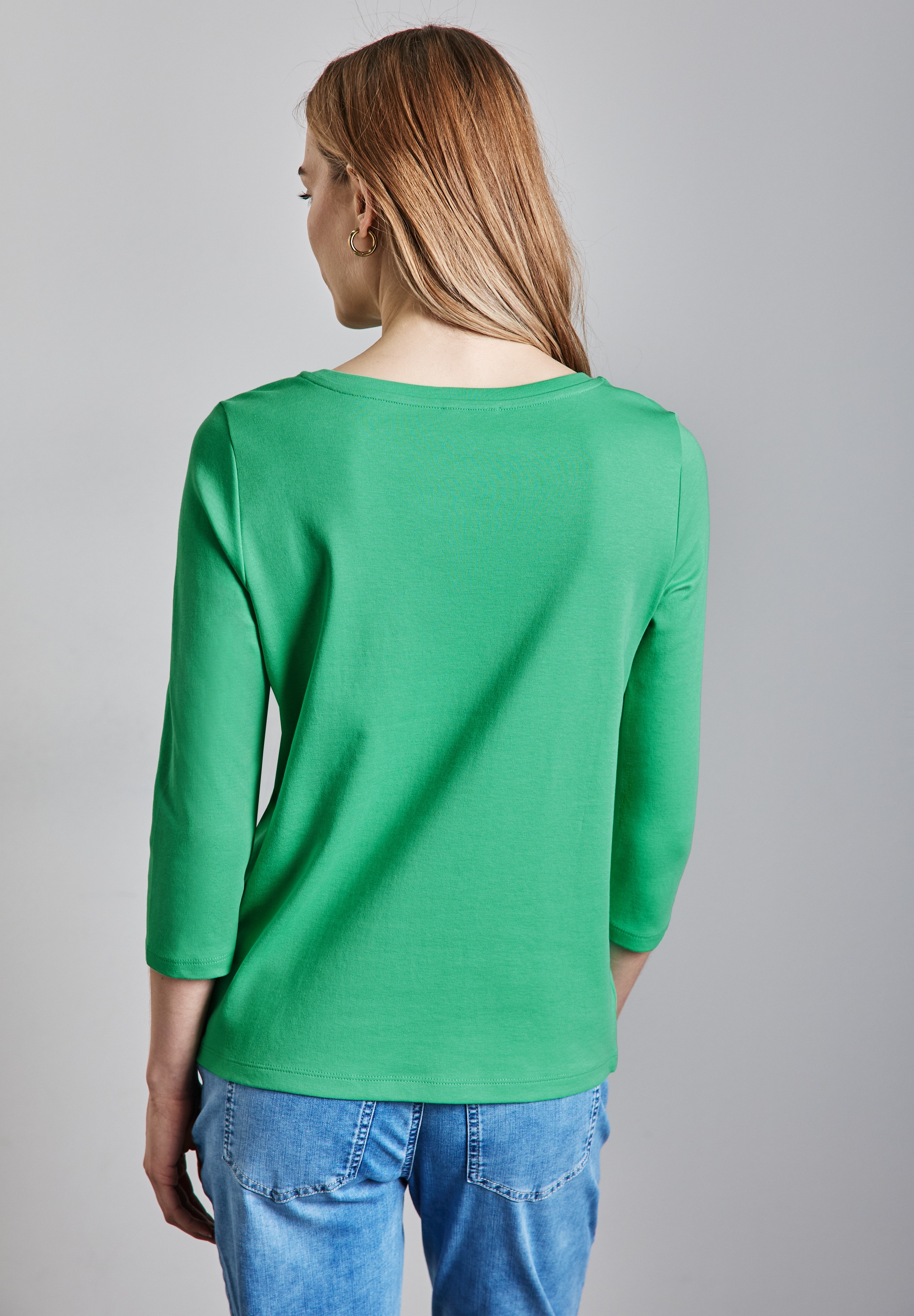 STREET ONE 3/4-Arm-Shirt, mit U-Boot-Ausschnitt