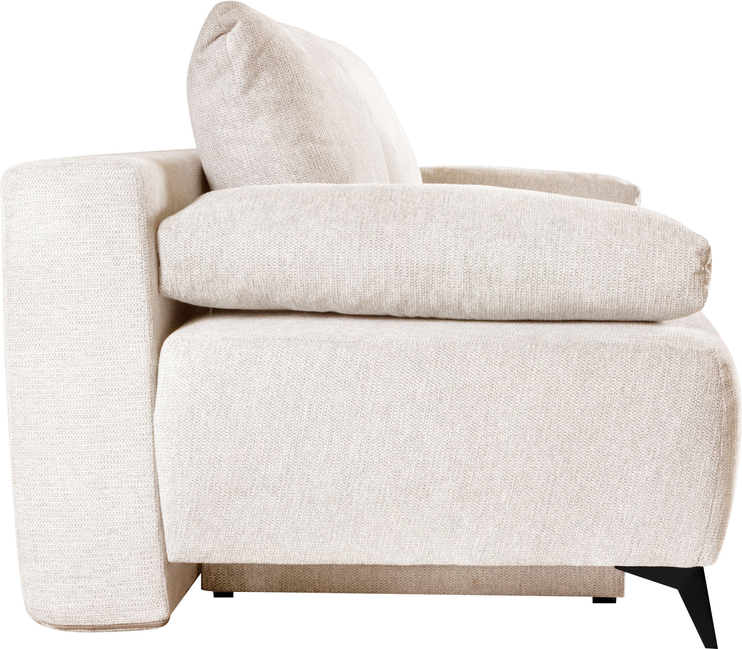 WERK2 Schlafsofa »Viktoria mit Komfortsitz- und Liegehöhe, Breite 200cm,«, bequemes 2-Sitzer Schlafcouch mit Bettkasten