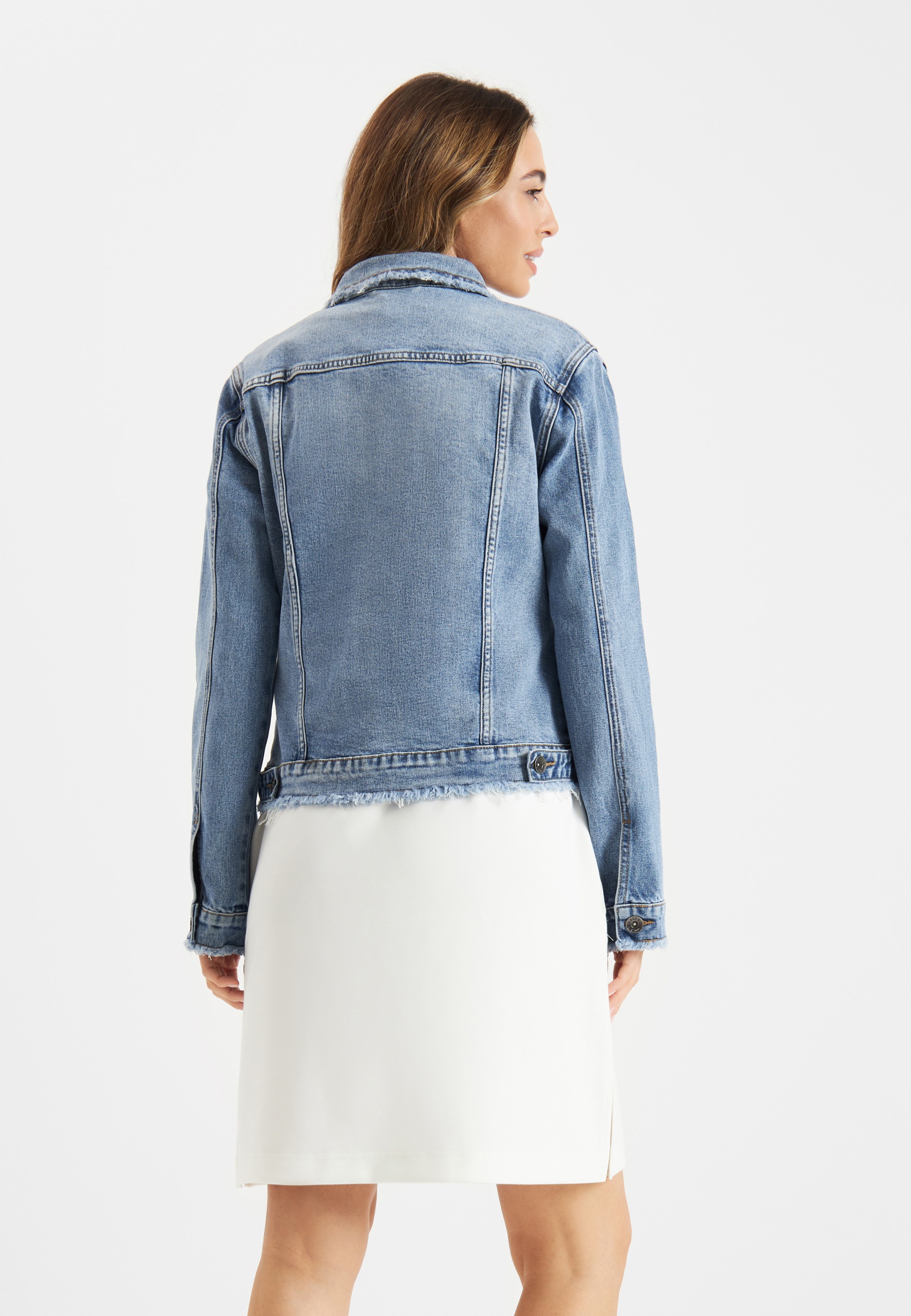 Frieda & Freddies Jeansjacke "Denim Jacket", in Metallic-Optik günstig online kaufen