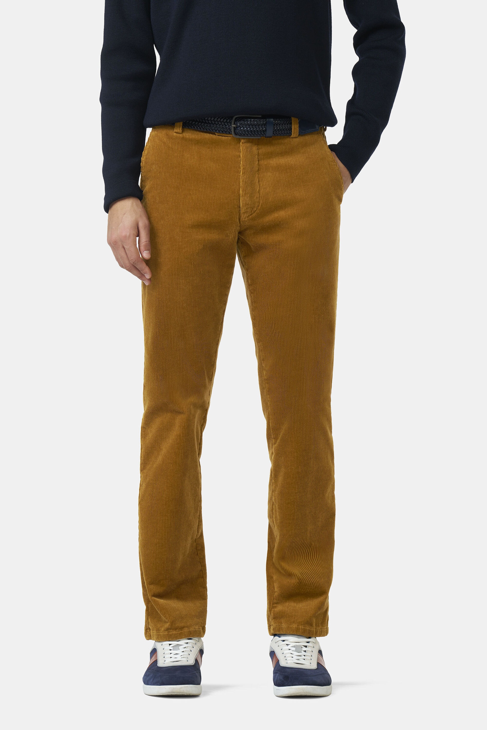 MEYER Herren Chinos "Bonn 2-3708", braun, Gr. 110, unifarben, 98% Baumwolle, 2% Elasthan, Hosen, aus softem Cord