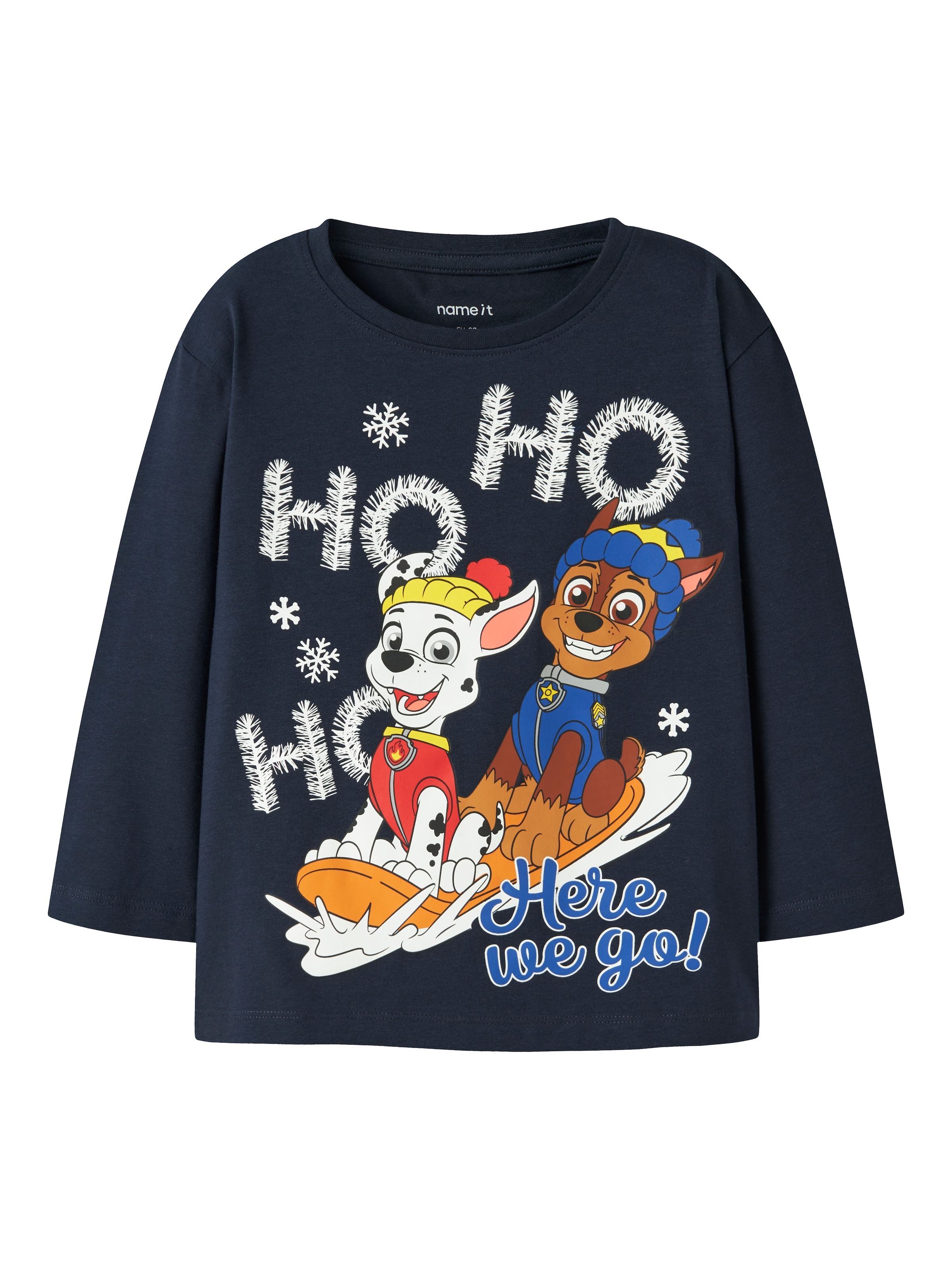 Name It Langarmshirt »NMMSANTI PAW LS NREG TOP CPLG« Baumwollmischung, Paw Patrol Weihnachtsmotiv