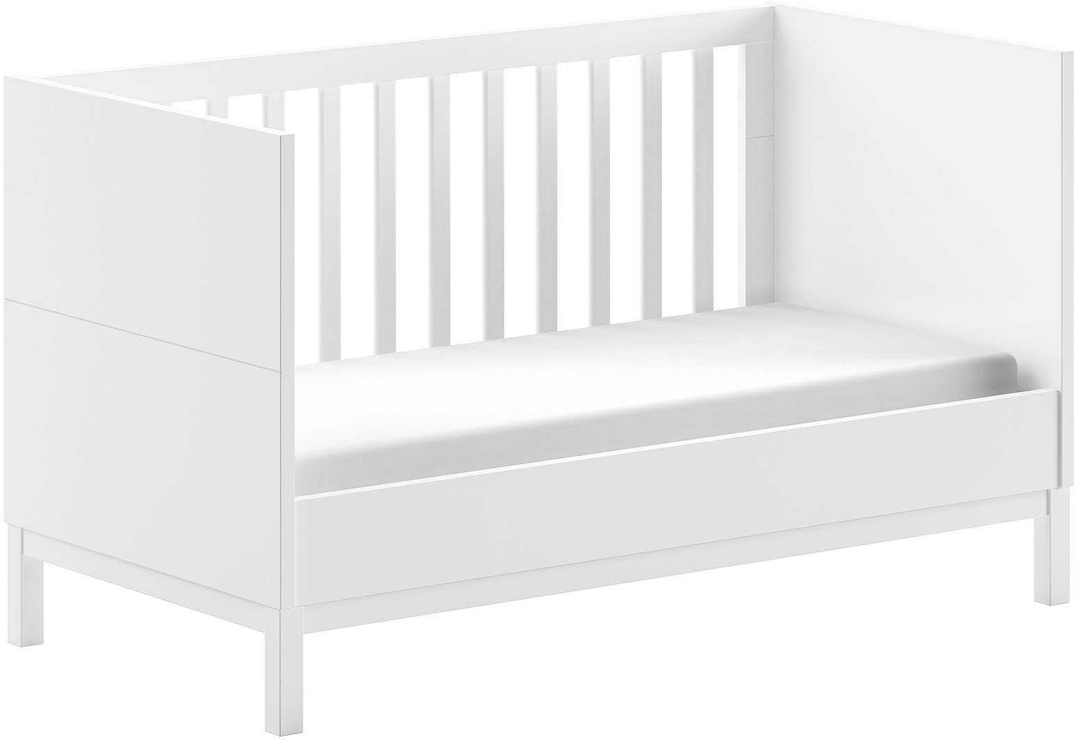 Thumbnail - Vipack Babymöbel-Set "Set best. aus Babybett 70/140, Kommode 3 Schubladen, Wickelaufsatz" 3 Stk. tlg. in gradlinigem Des...