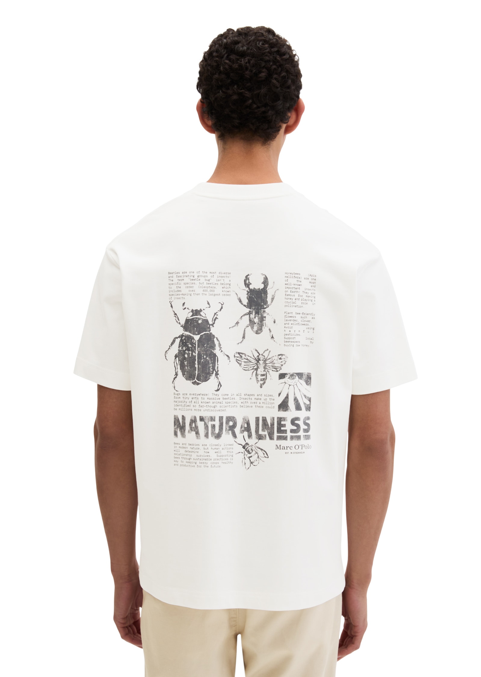 Marc O'Polo T-Shirt »mit beidseitigen Insektenprints«