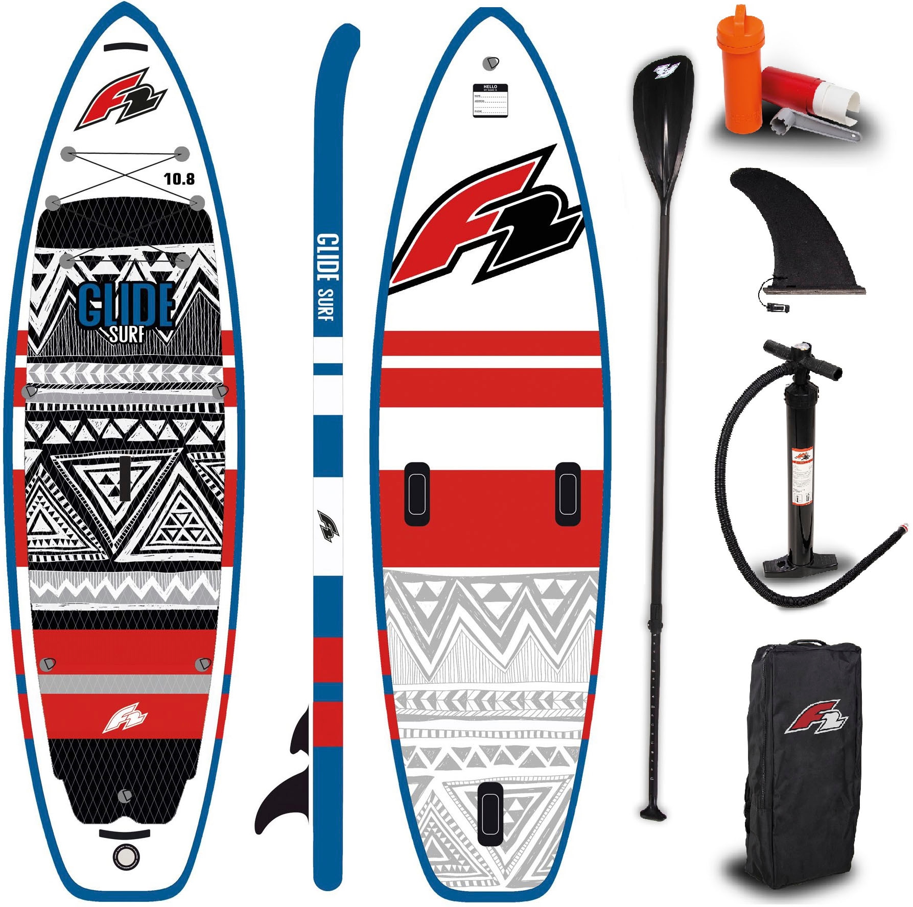 F2 Inflatable SUP-Board »Glide Surf 108 r...