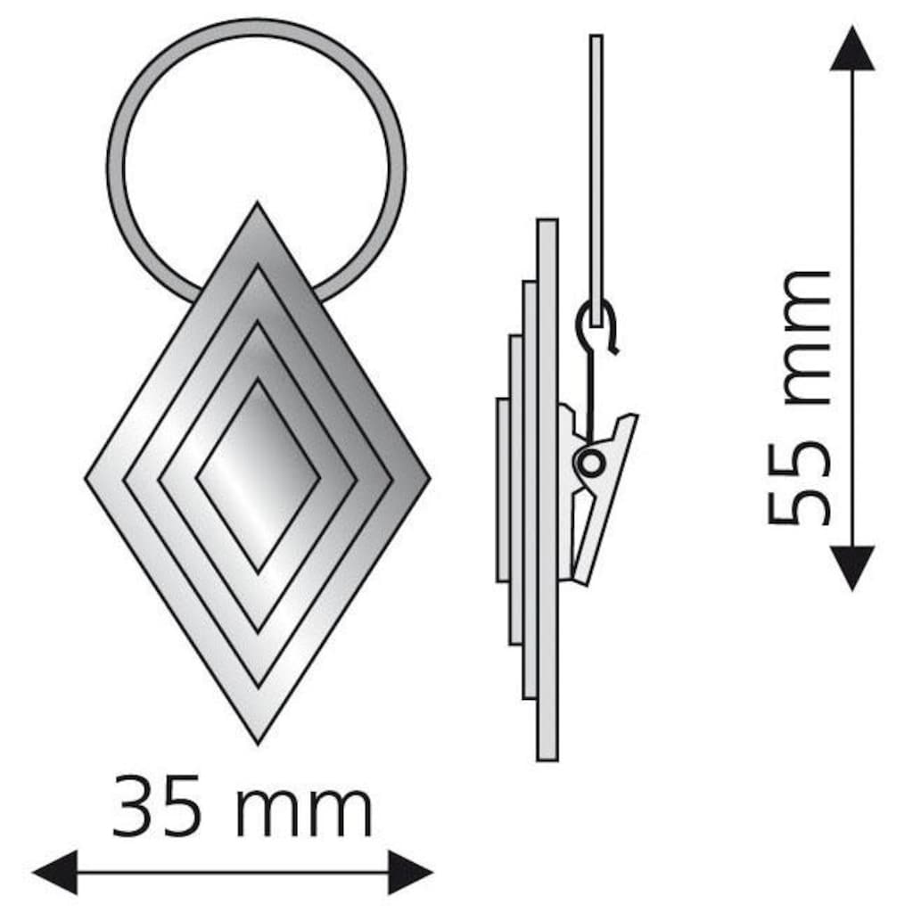 Liedeco Gardinenring, (Packung, 4 St., mit Dekoklammer)