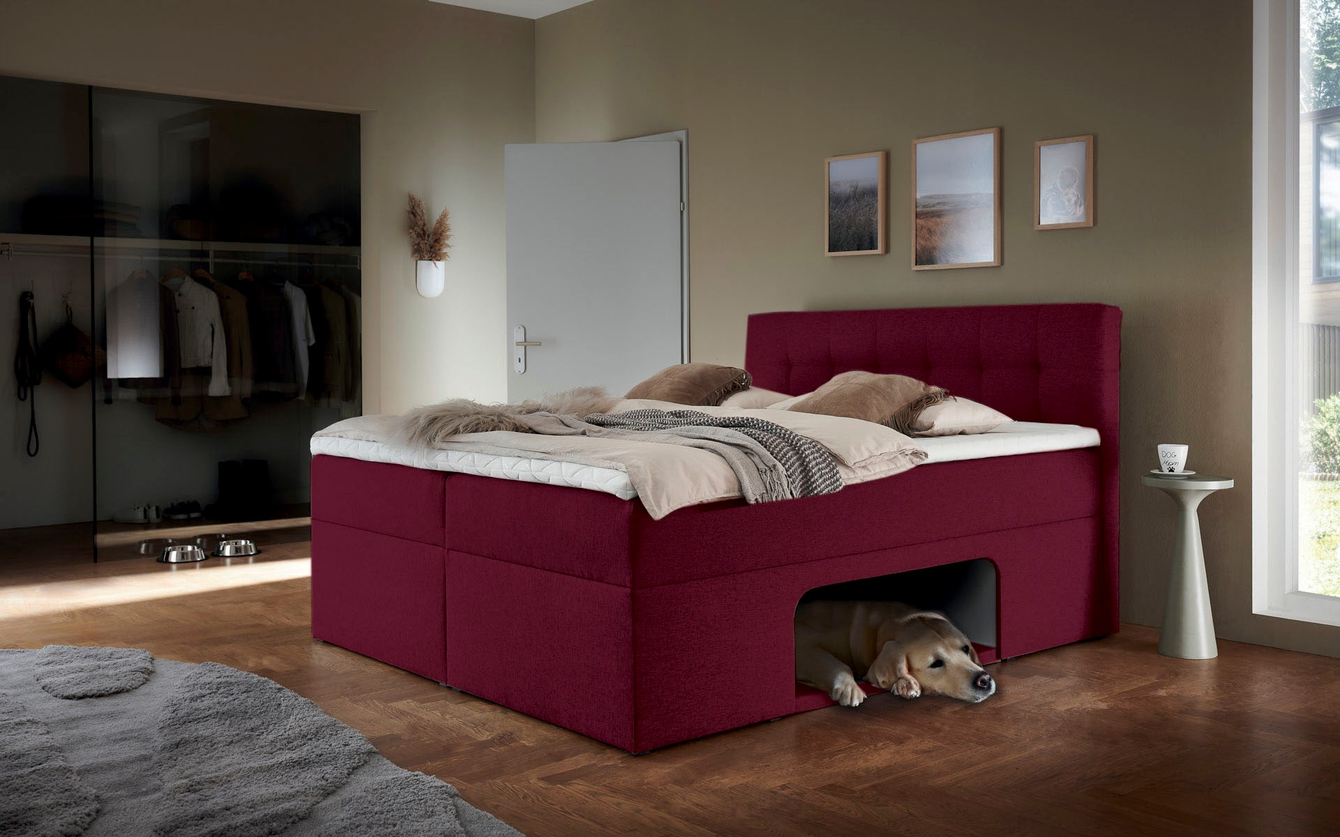 Places of Style Boxbett "Carolin", mit Nische inkl. gepolsterter Unterlage günstig online kaufen