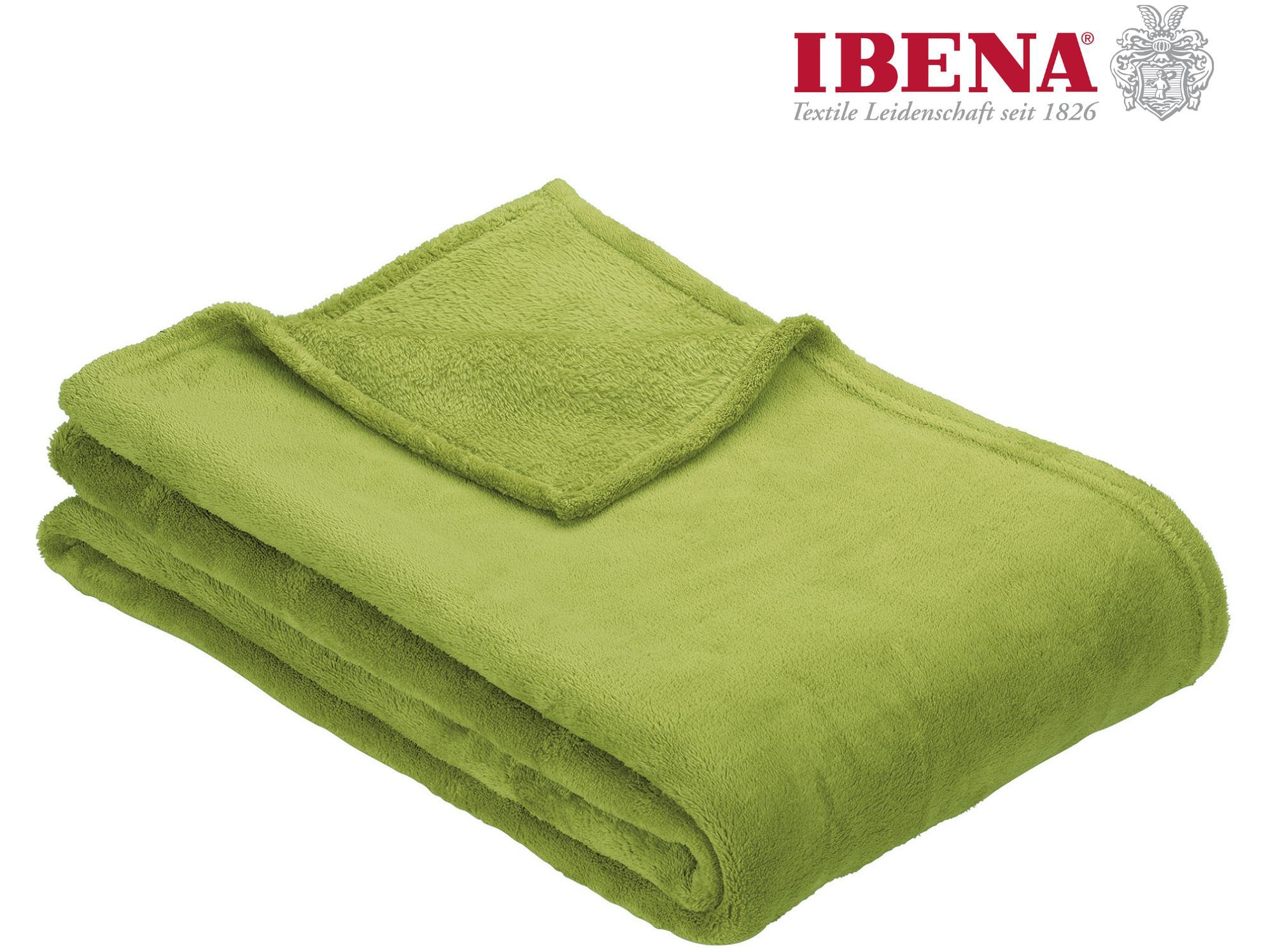 IBENA Wohndecke »Uni Fleecedecke Olbia«, einfarbig schick, Kuscheldecke
