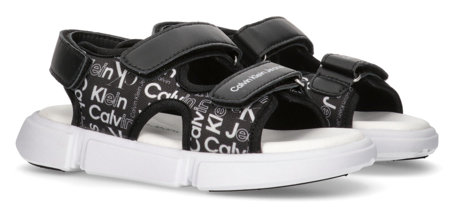 Calvin Klein Jeans Sandale "VELCRO SANDAL", Sommerschuh, Klettschuh, Sandalette, mit 3 Klettverschlüssen