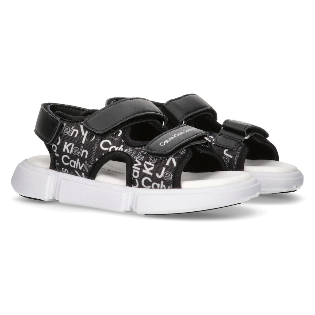 Calvin Klein Jeans Sandale »VELCRO SANDAL«, Sommerschuh, Klettschuh, Sandalette, mit 3 Klettverschlüssen