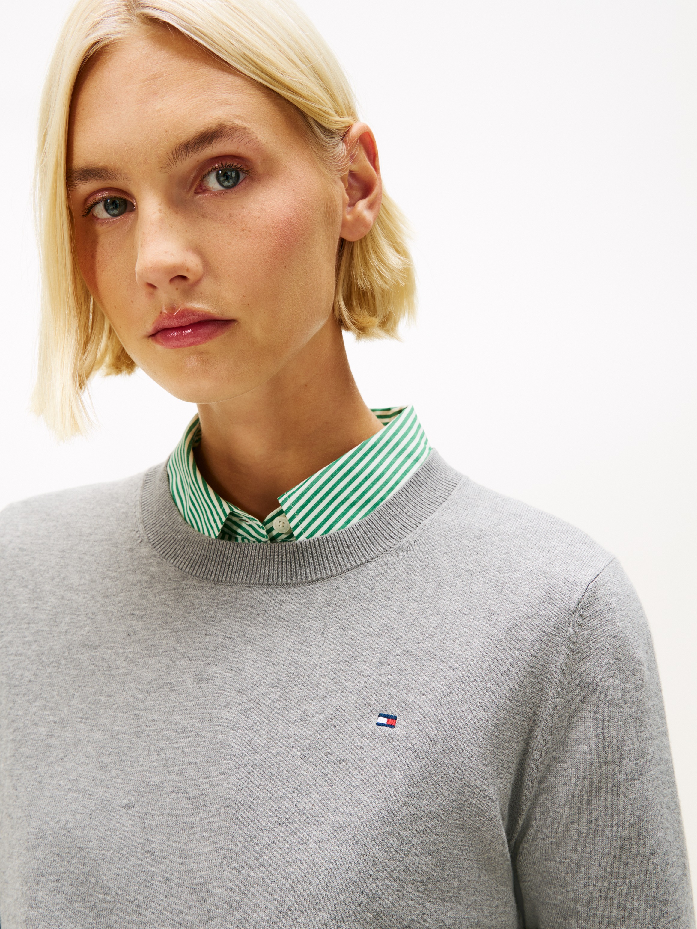 Tommy Hilfiger Rundhalspullover "CO JERSEY STITCH LS C-NK SWT" günstig online kaufen