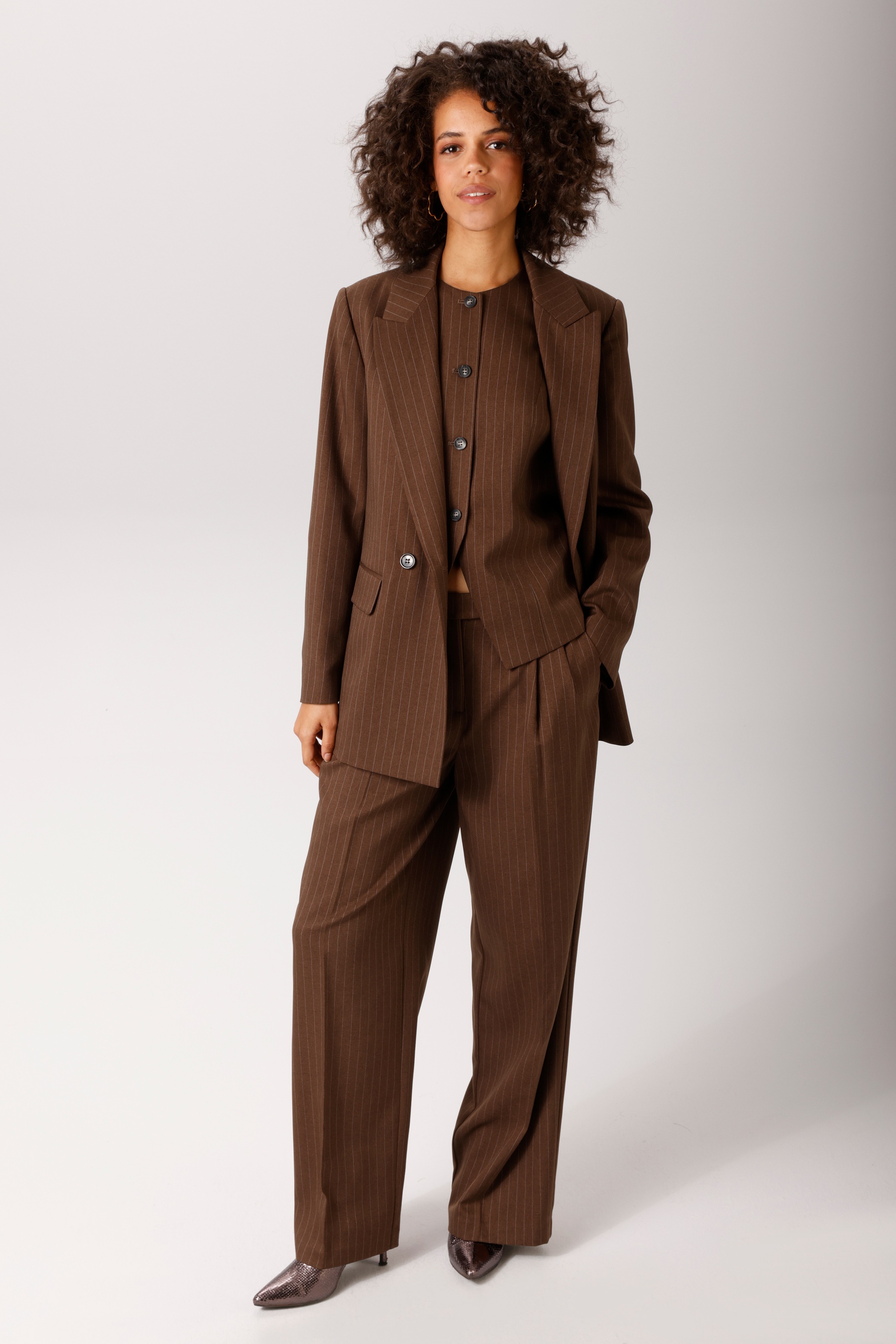 Aniston CASUAL Longblazer im edlen nadelstreifen-Dessin - NEUE KOLLEKTION