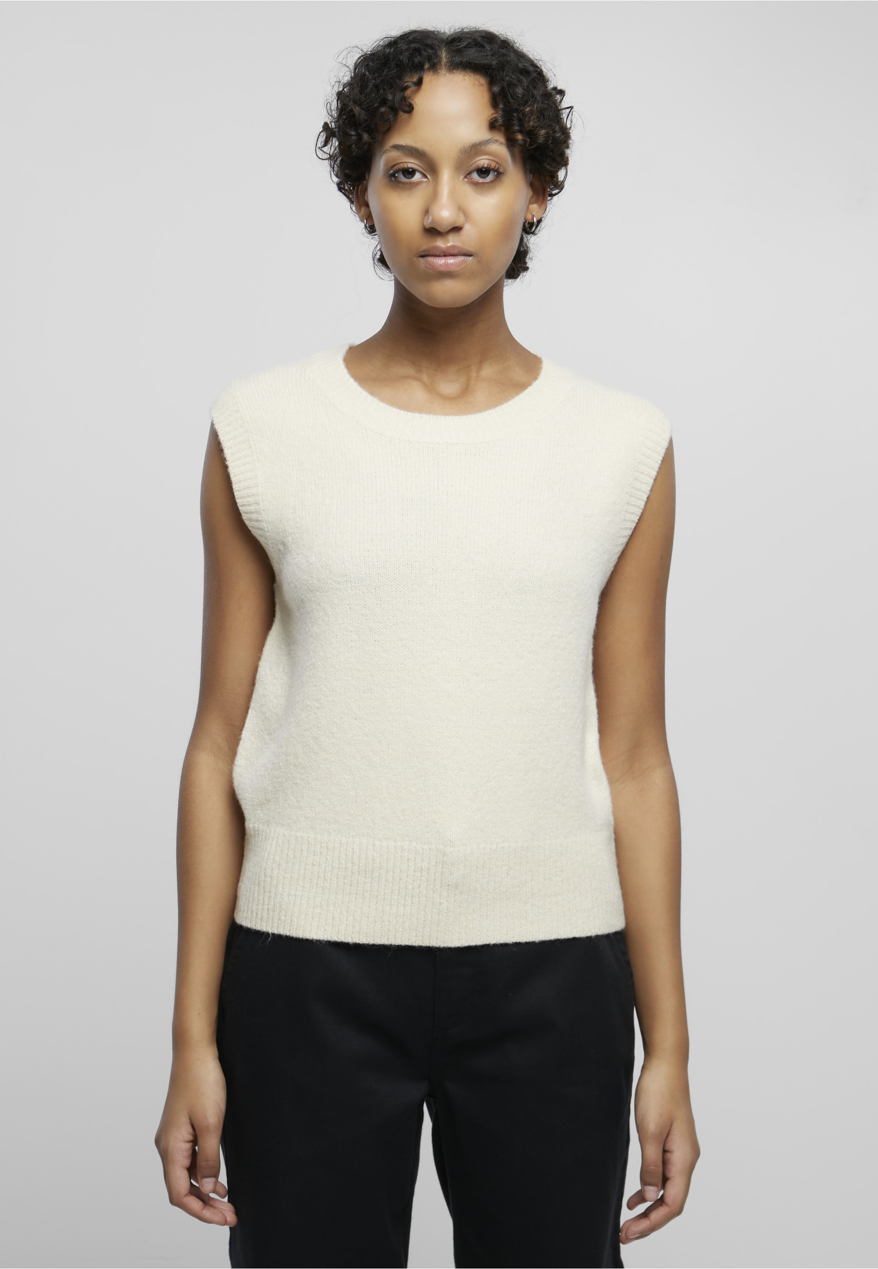 URBAN CLASSICS Fleecepullover »Urban Classics Damen Ladies Knit Slipover«, 1 Stk.
