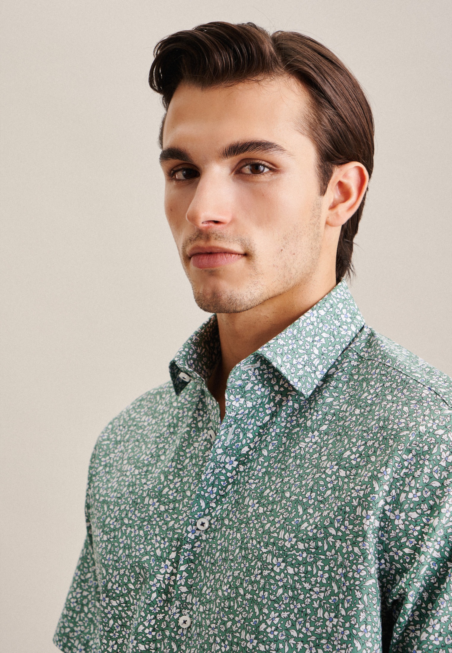 Thumbnail - seidensticker Businesshemd "Regular" Regular 1/2 Kentkragen Floral