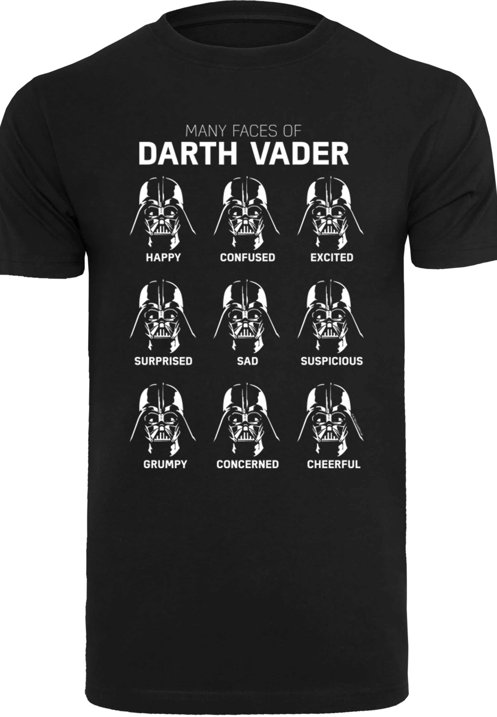 F4NT4STIC T-Shirt »Star Wars The Many s Of Darth Vader«, Print