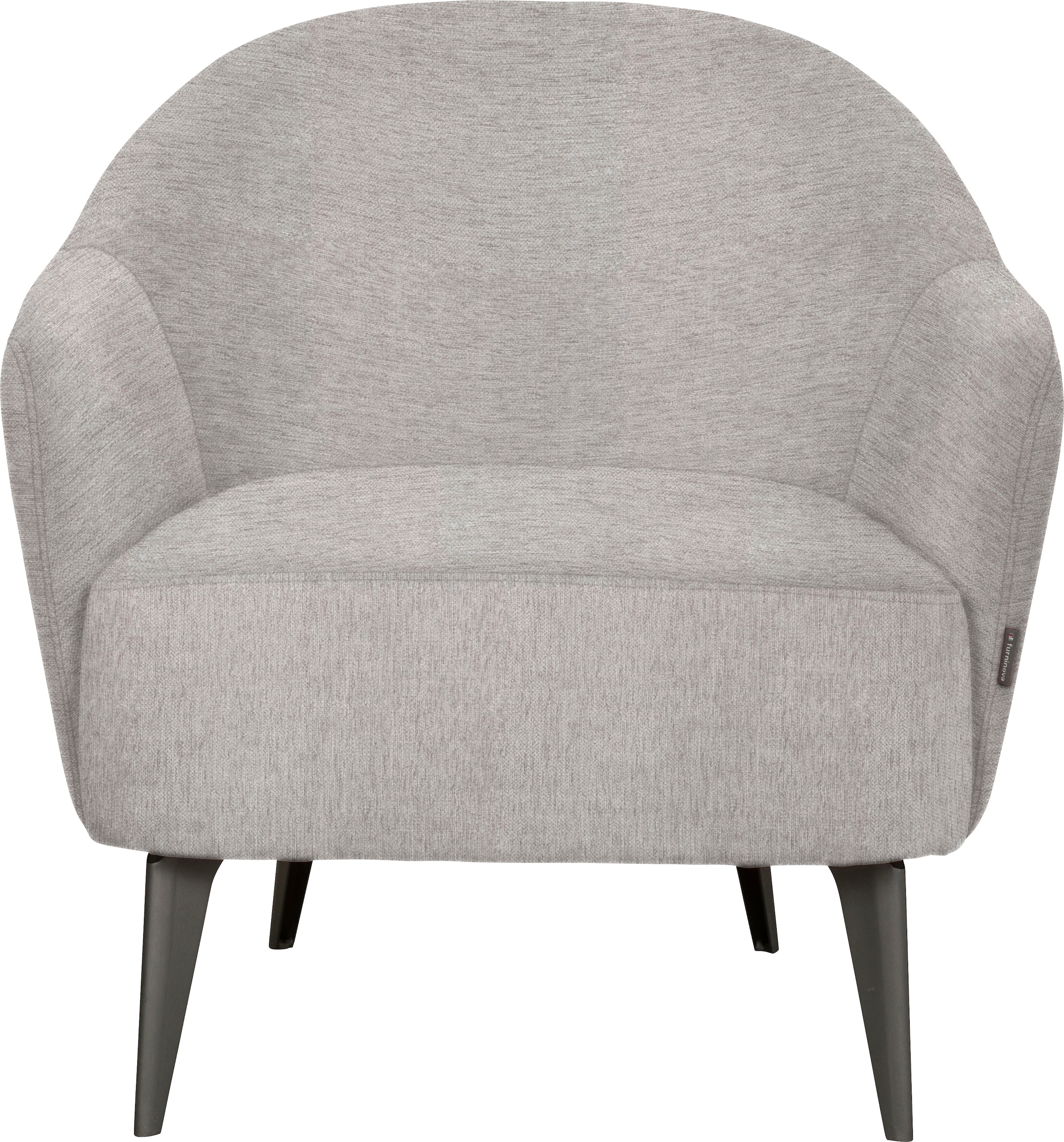furninova Sessel "Paloma", mit Chromfuß, im skandinavischen Design
